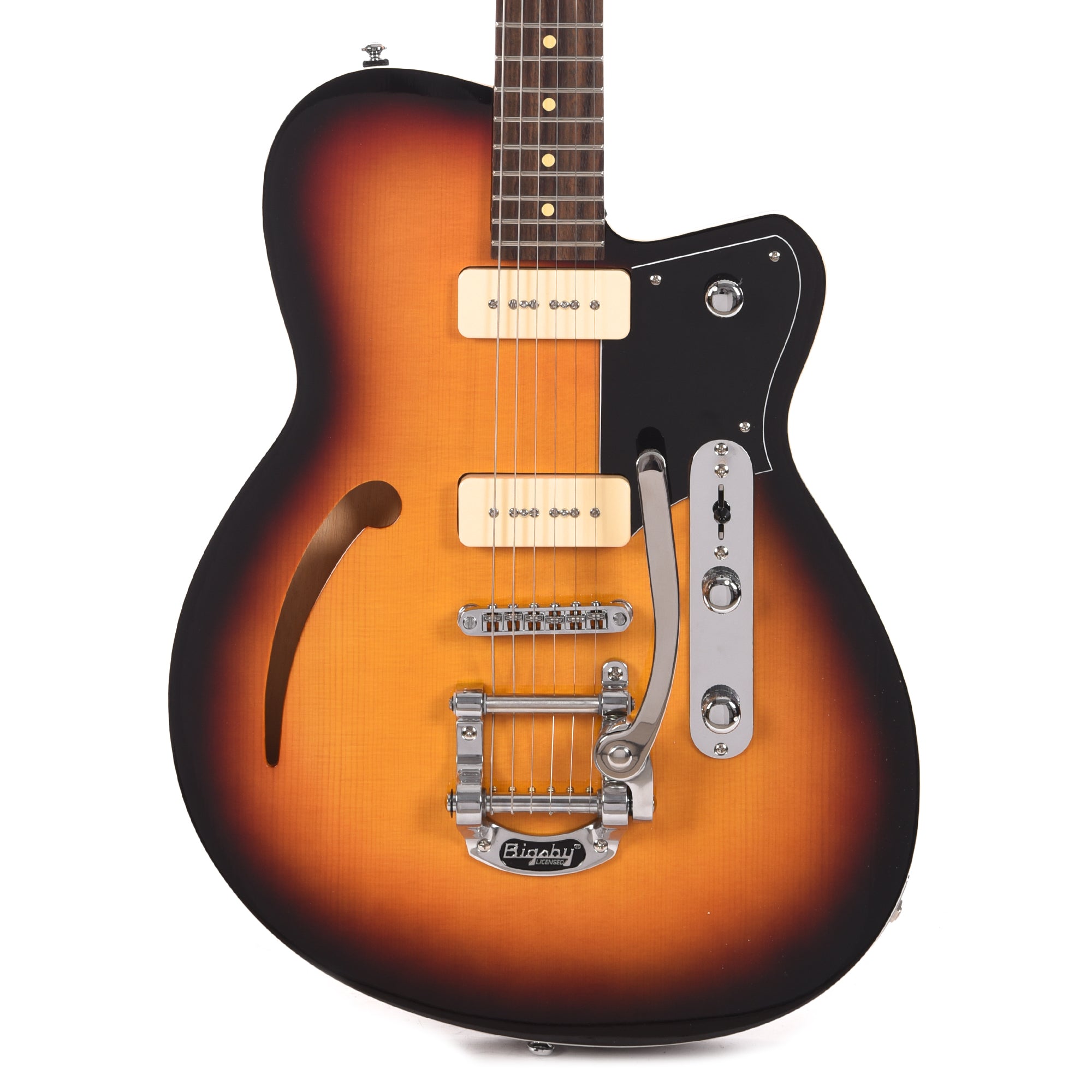 Reverend Club King 290 3-Tone Burst w/Bigsby Electric Guitars / Semi-Hollow