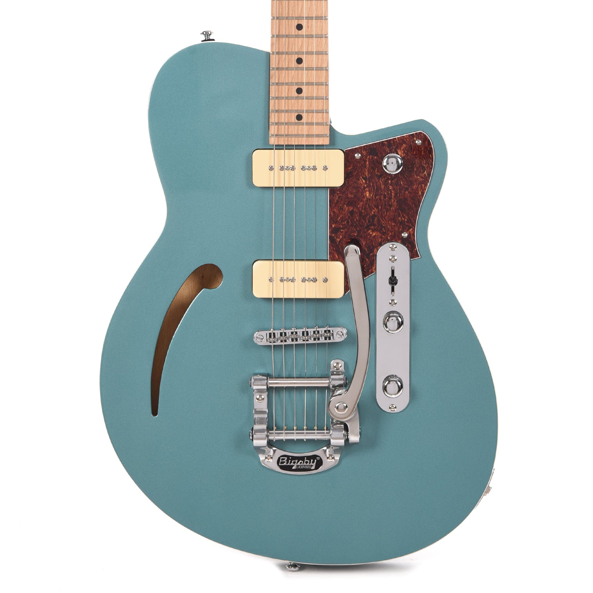 Reverend Club King 290 Bigsby Deep Sea Blue Electric Guitars / Semi-Hollow