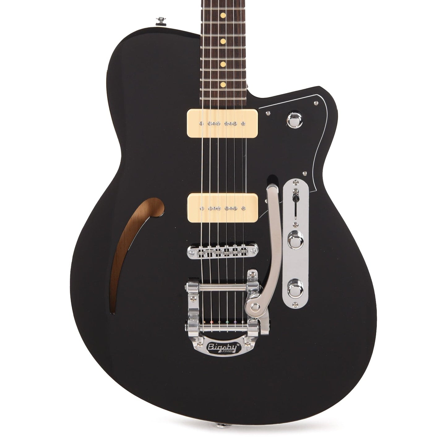 Reverend Club King 290 Midnight Black w/Bigsby Electric Guitars / Semi-Hollow