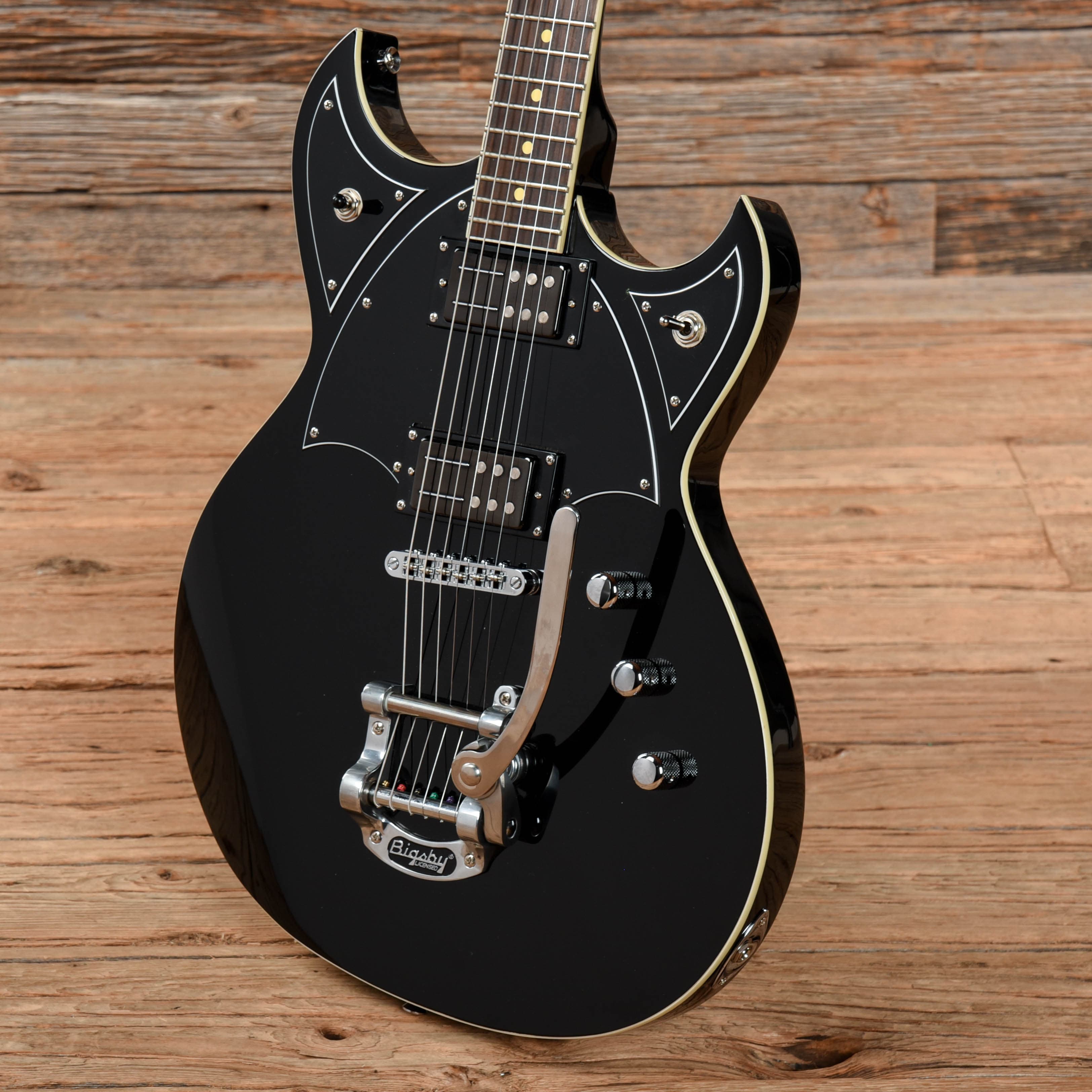 Reverend Reeves Gabrels Signature Spacehawk Black Electric Guitars / Semi-Hollow