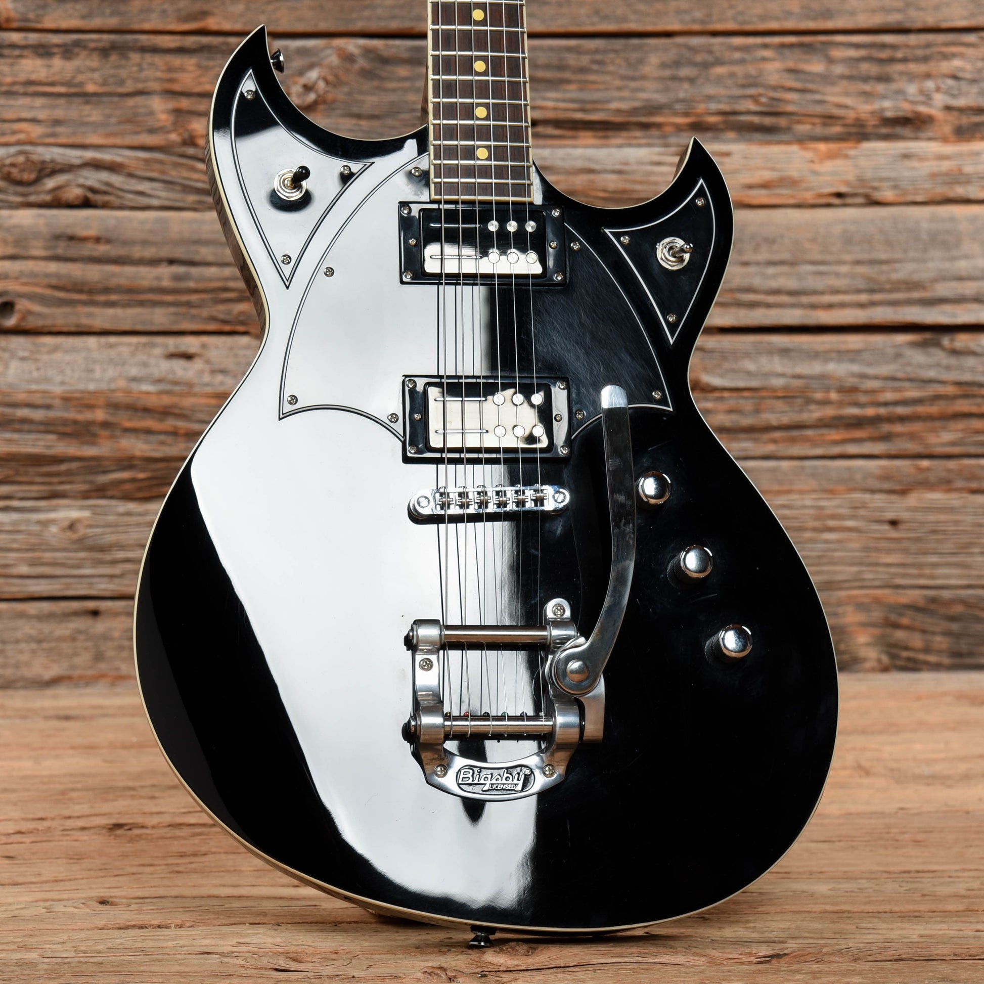 Reverend Reeves Gabrels Signature Spacehawk Black Electric Guitars / Semi-Hollow