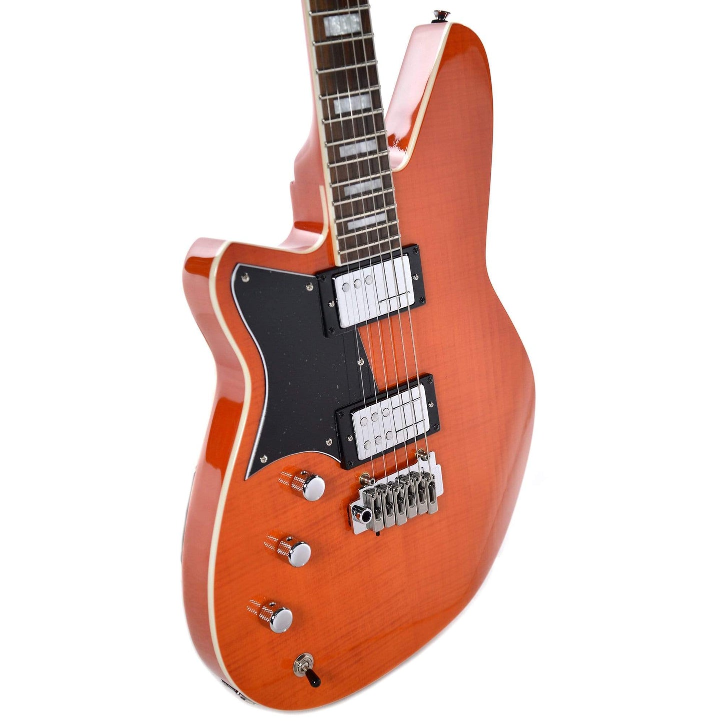 Reverend Bayonet RA HC Rock Orange Flame Maple LEFTY Electric Guitars / Solid Body