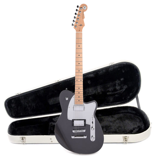 Reverend Charger HB Gunmetal Hardshell Case Bundle Electric Guitars / Solid Body