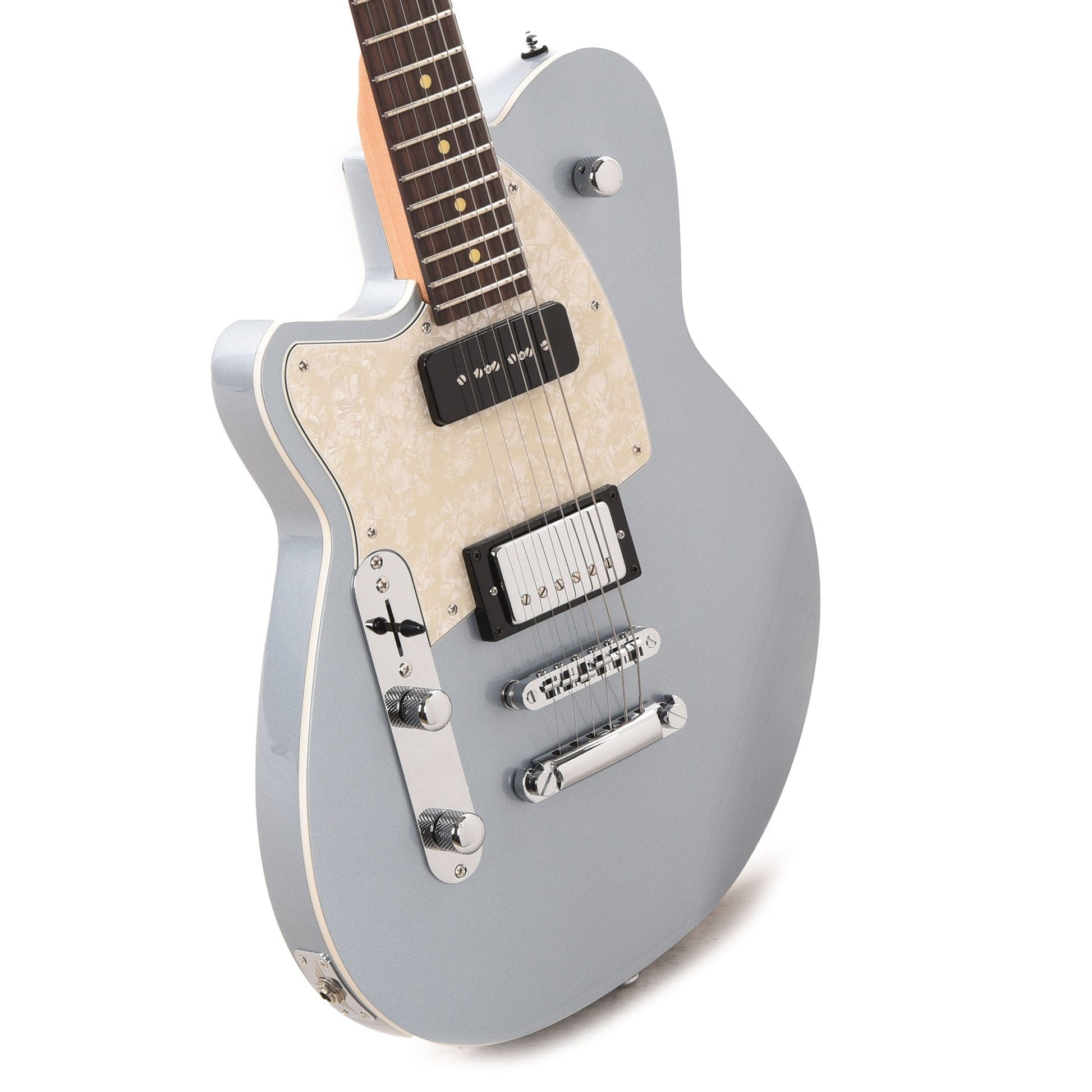 Reverend Double Agent OG Metallic Silver Freeze LEFTY Electric Guitars / Solid Body