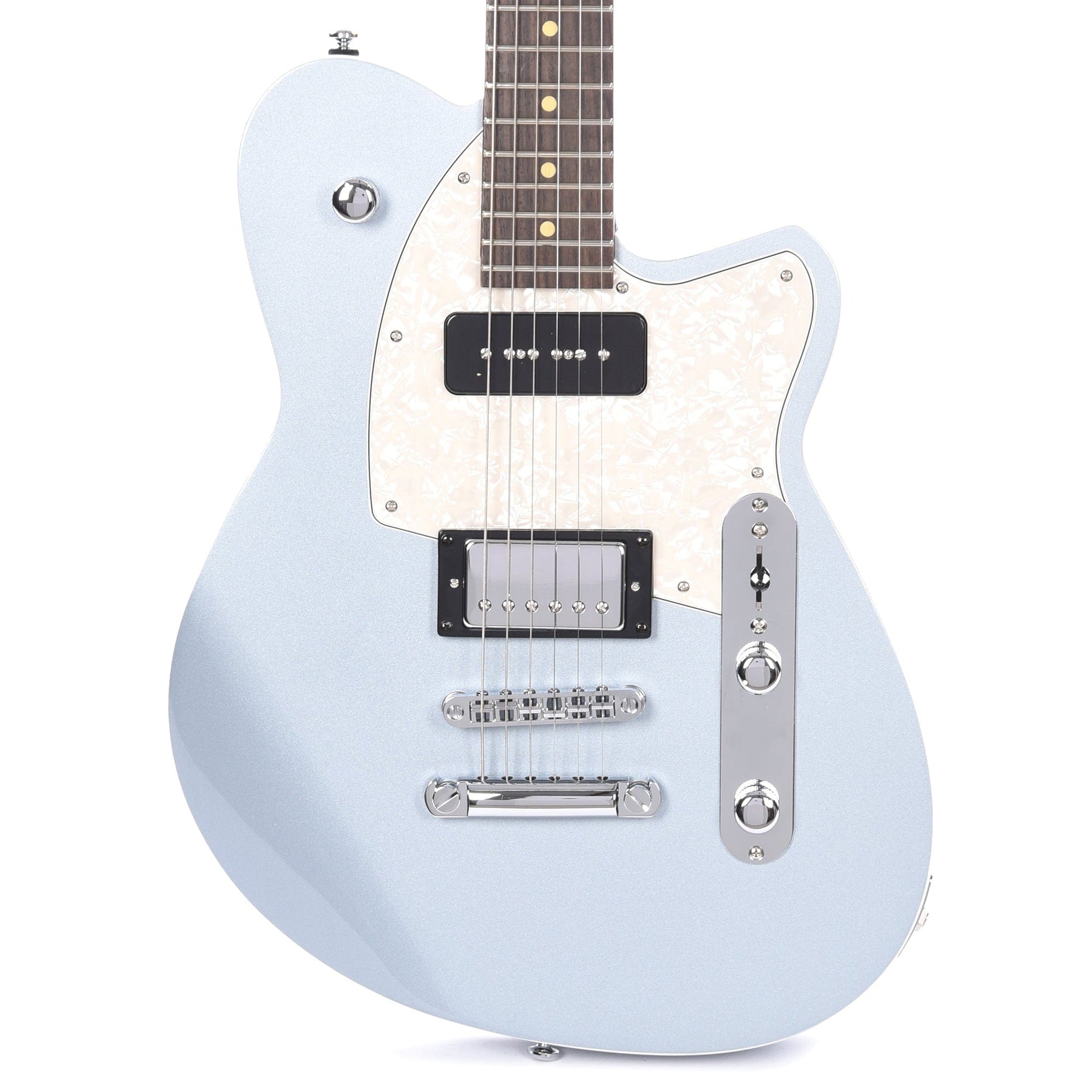 Reverend Double Agent OG Metallic Silver Freeze Electric Guitars / Solid Body