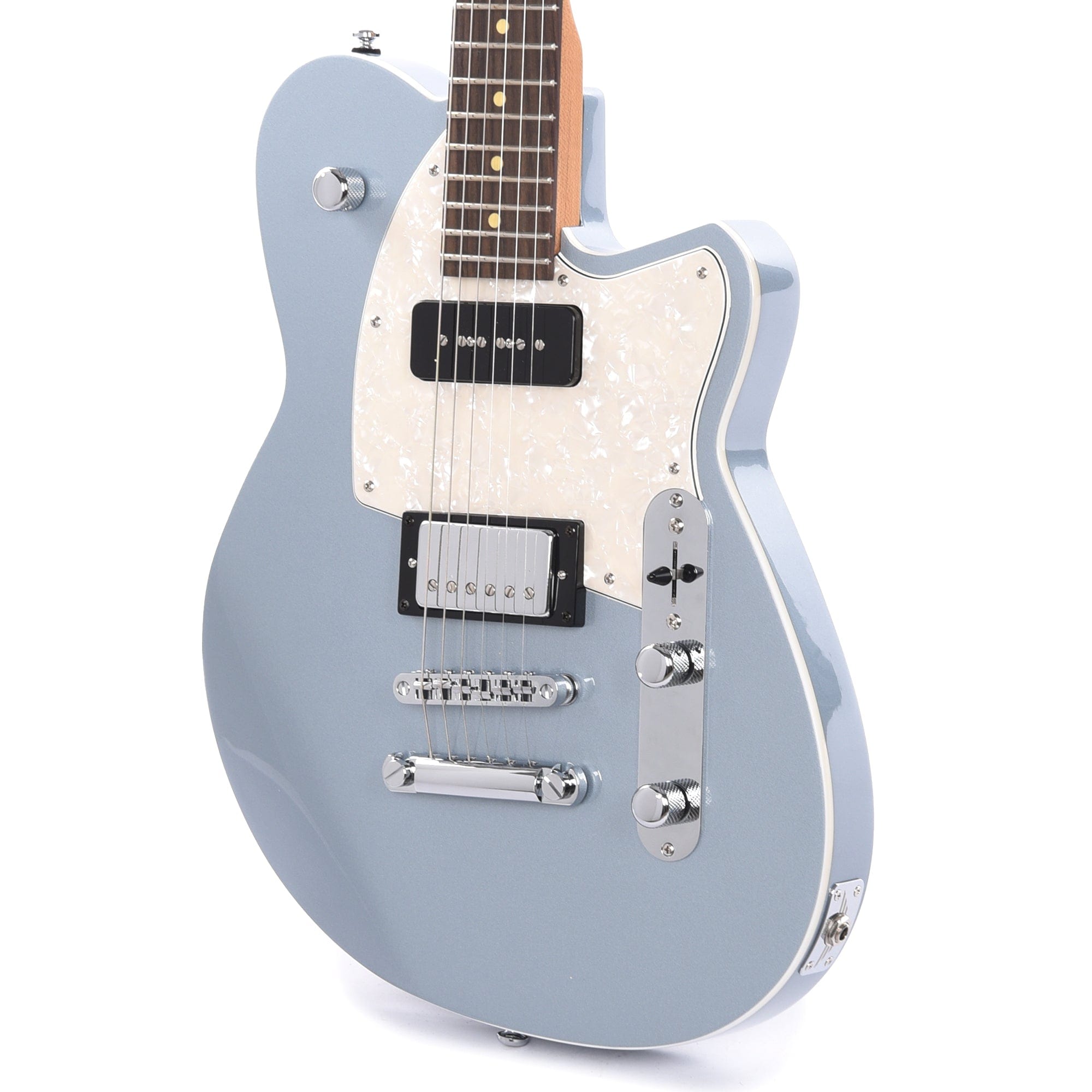 Reverend Double Agent OG Metallic Silver Freeze Electric Guitars / Solid Body