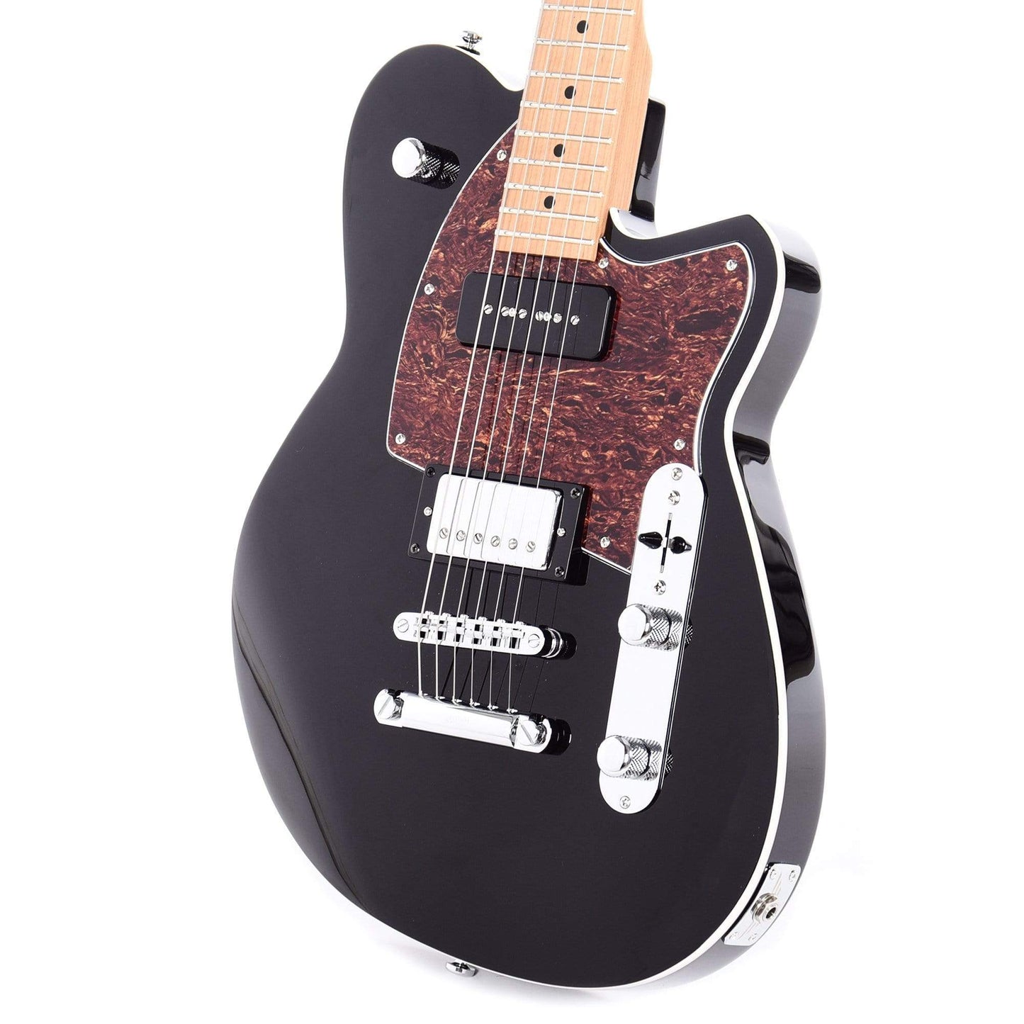 Reverend Double Agent OG Midnight Black Electric Guitars / Solid Body