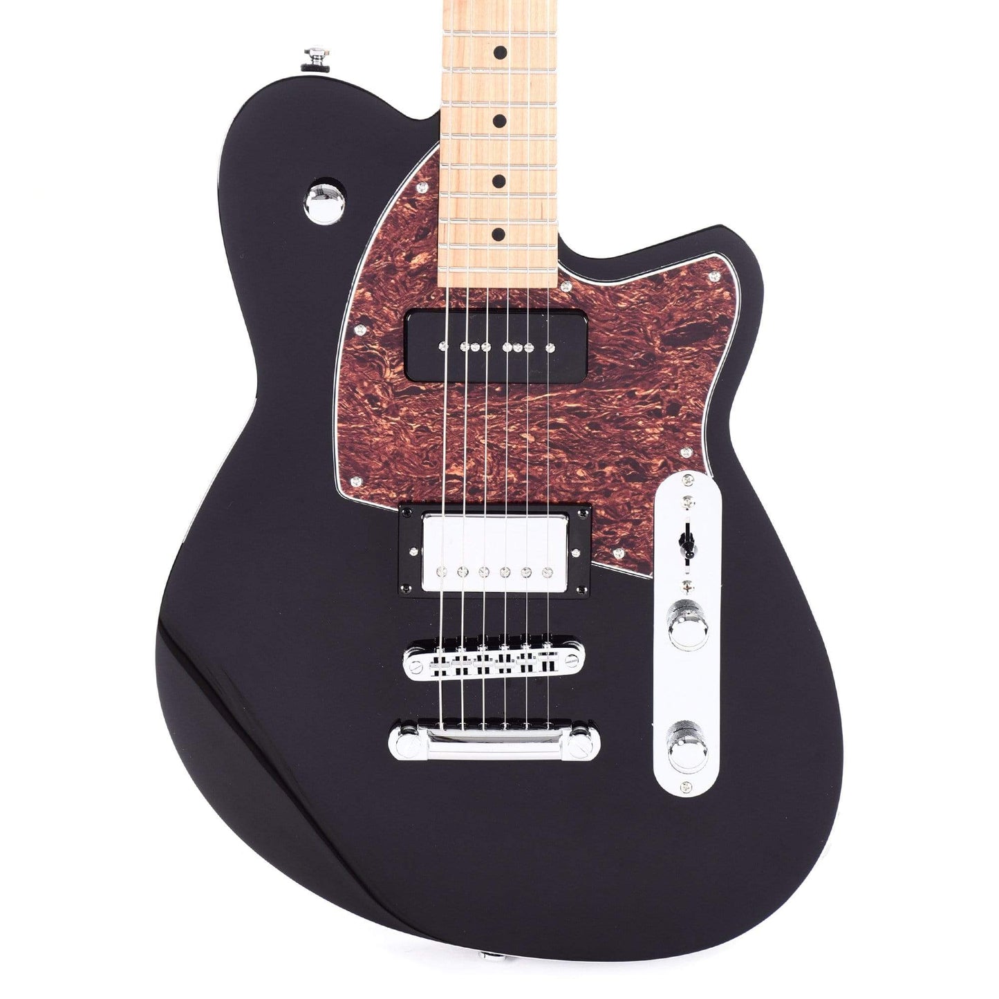 Reverend Double Agent OG Midnight Black Electric Guitars / Solid Body