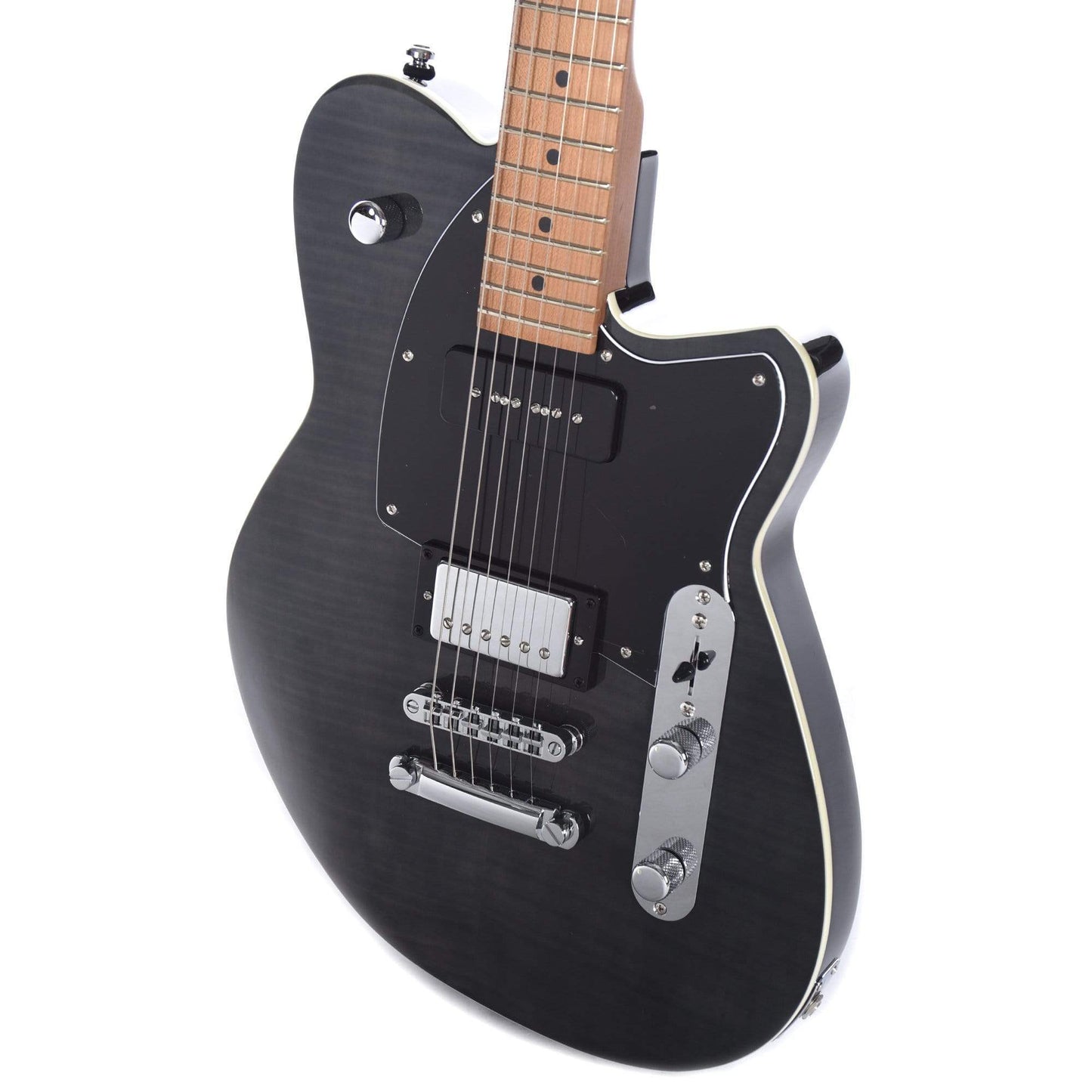 Reverend Double Agent OG Trans Black Electric Guitars / Solid Body