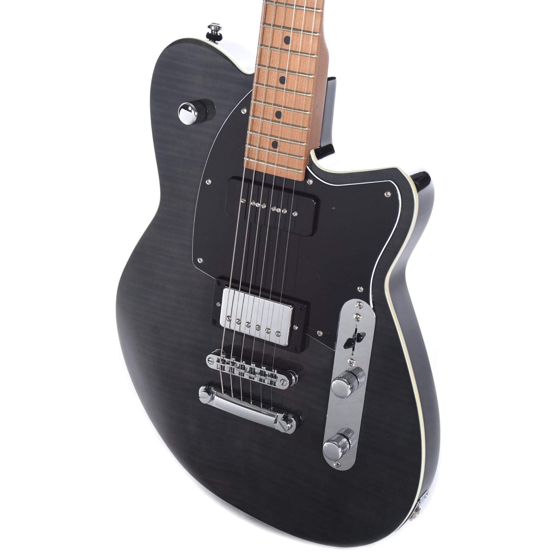 Reverend Double Agent OG Trans Black Electric Guitars / Solid Body