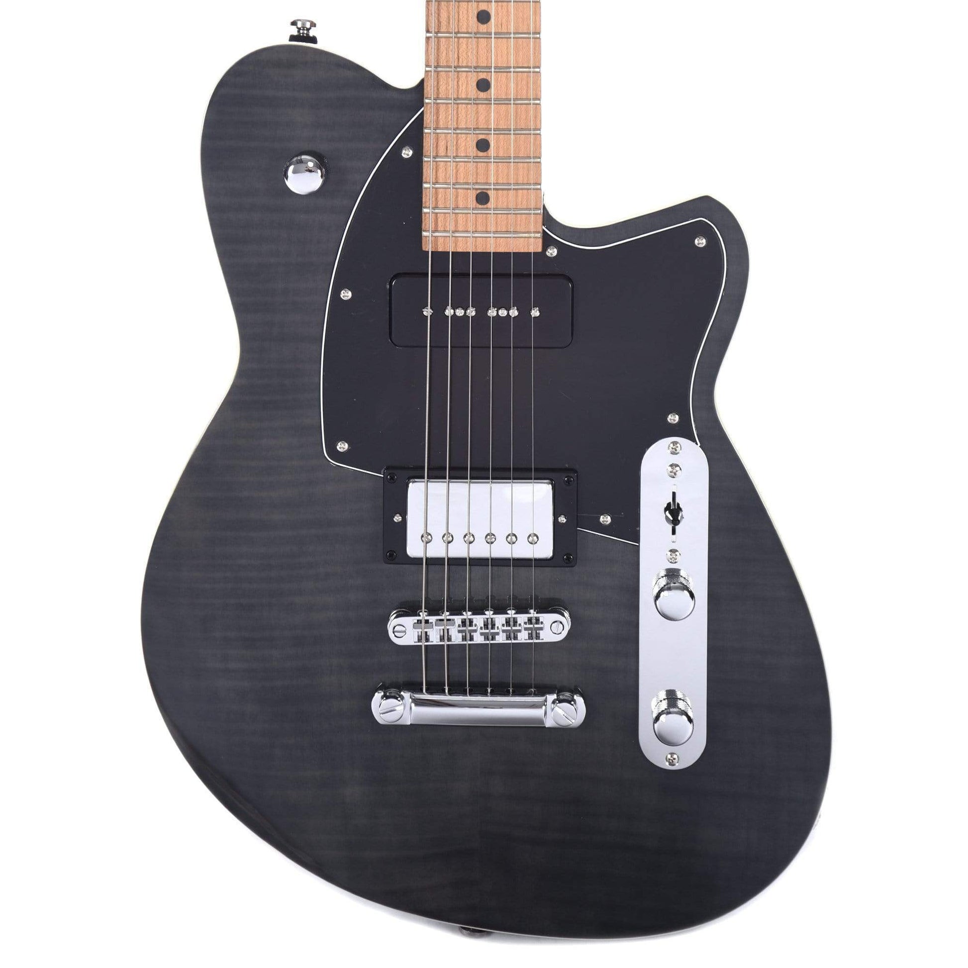 Reverend Double Agent OG Trans Black Electric Guitars / Solid Body