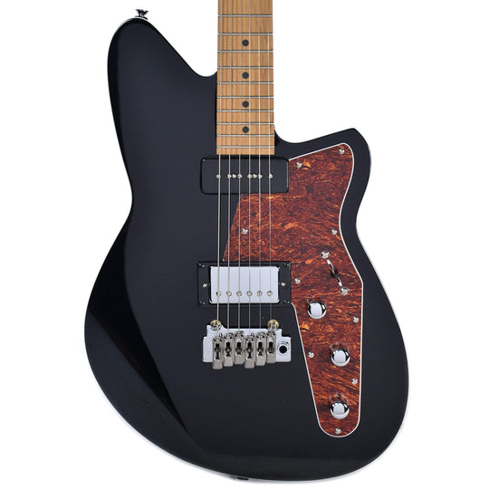 Reverend Double Agent W Midnight Black Electric Guitars / Solid Body