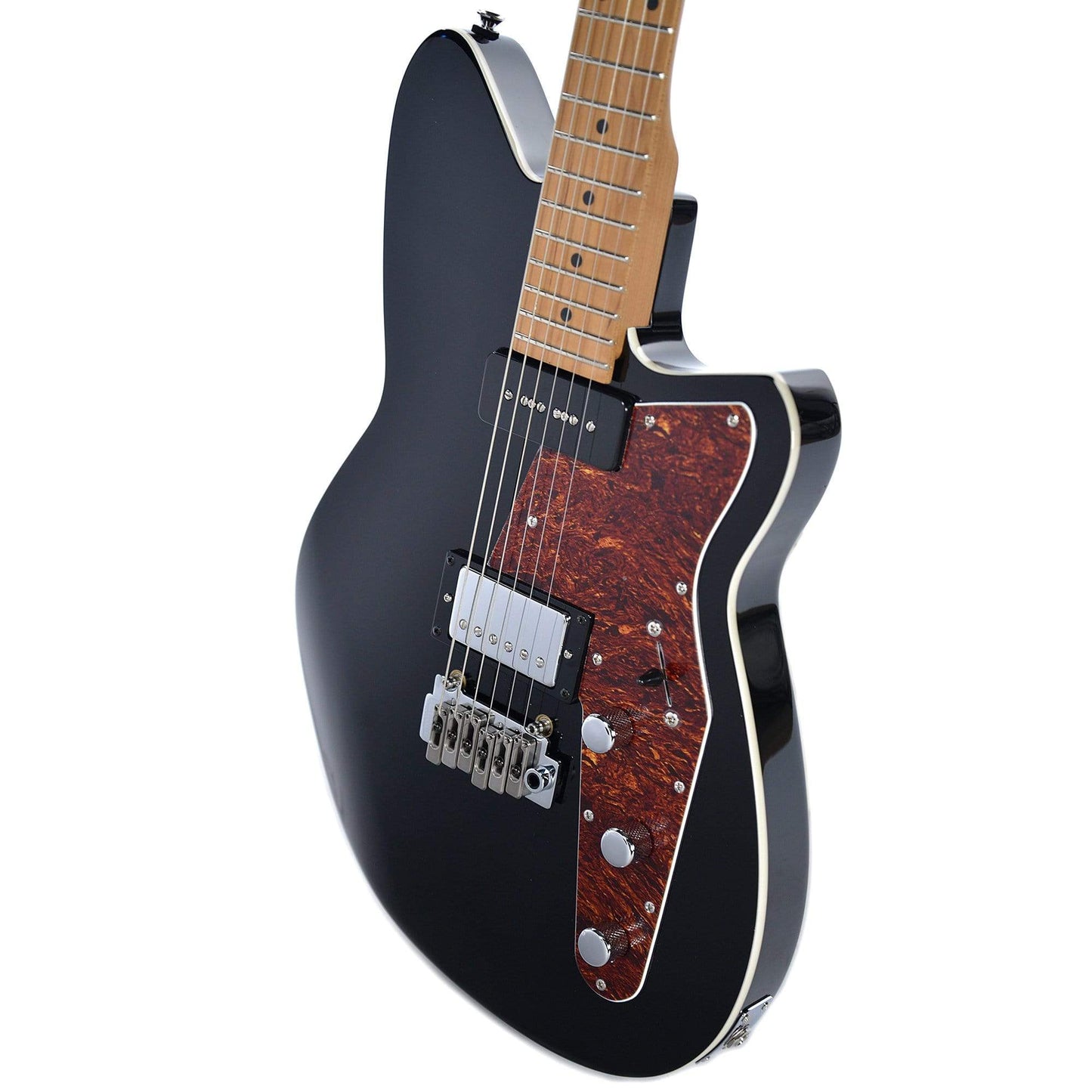 Reverend Double Agent W Midnight Black Electric Guitars / Solid Body