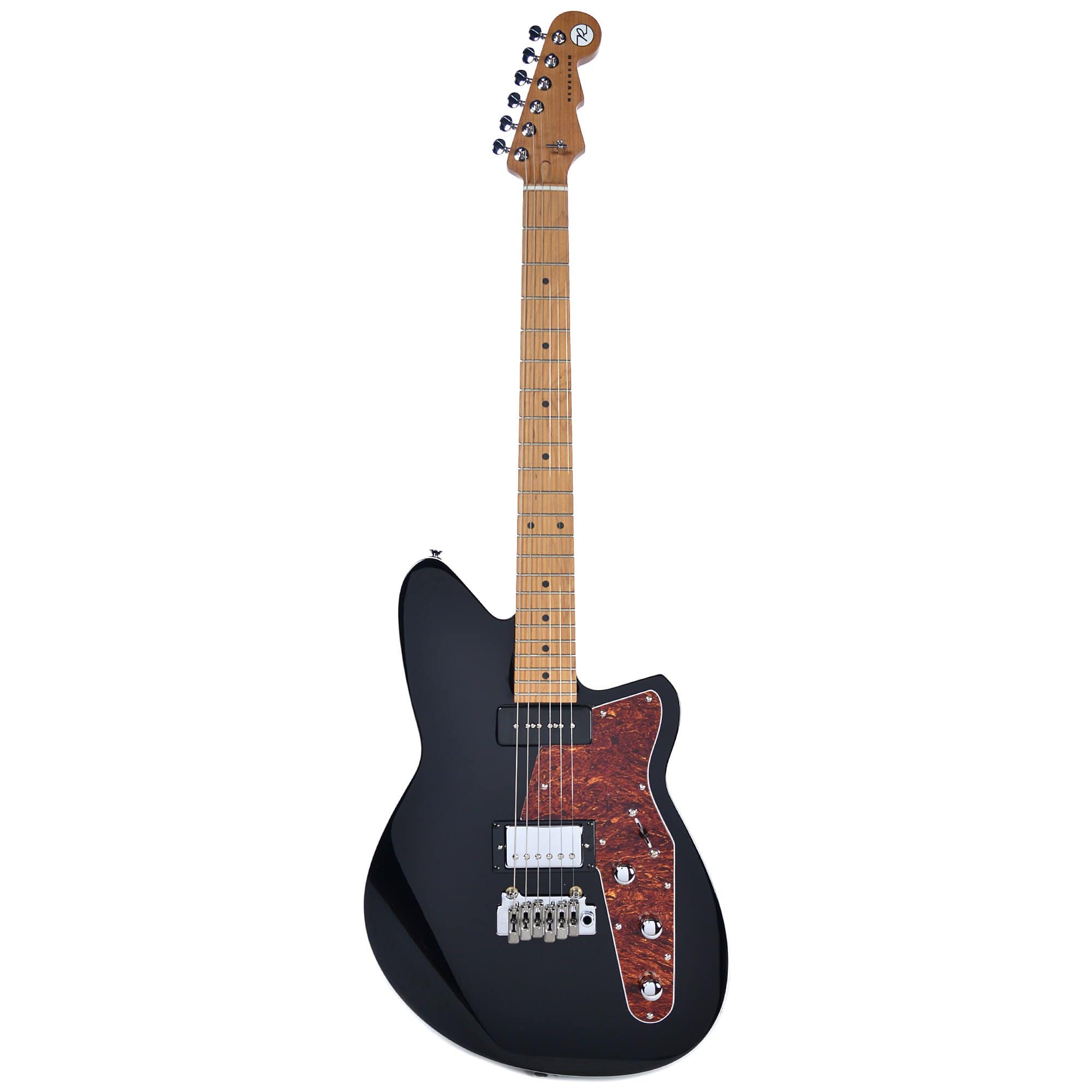 Reverend Double Agent W Midnight Black Electric Guitars / Solid Body