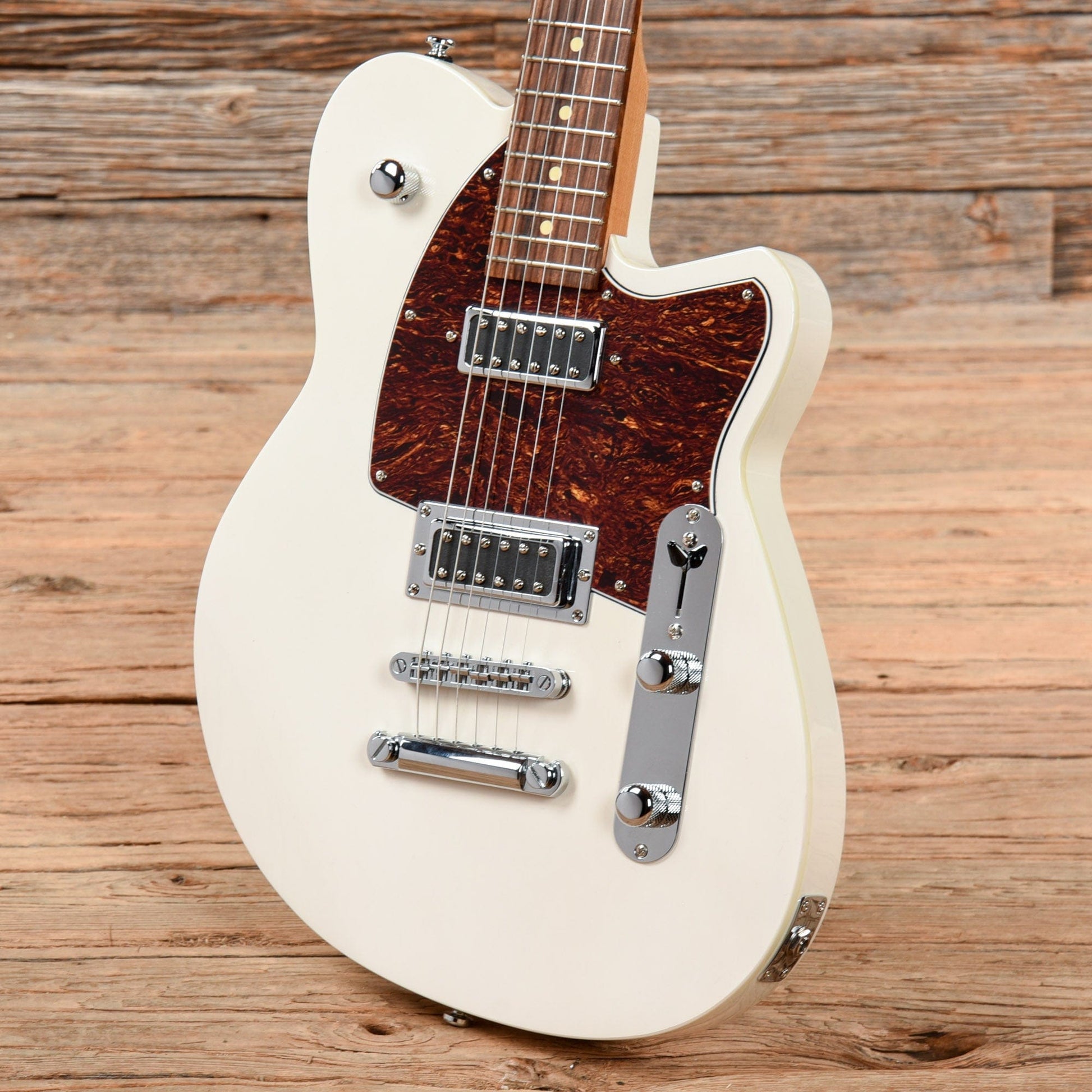 Reverend Flatroc Trans White Electric Guitars / Solid Body