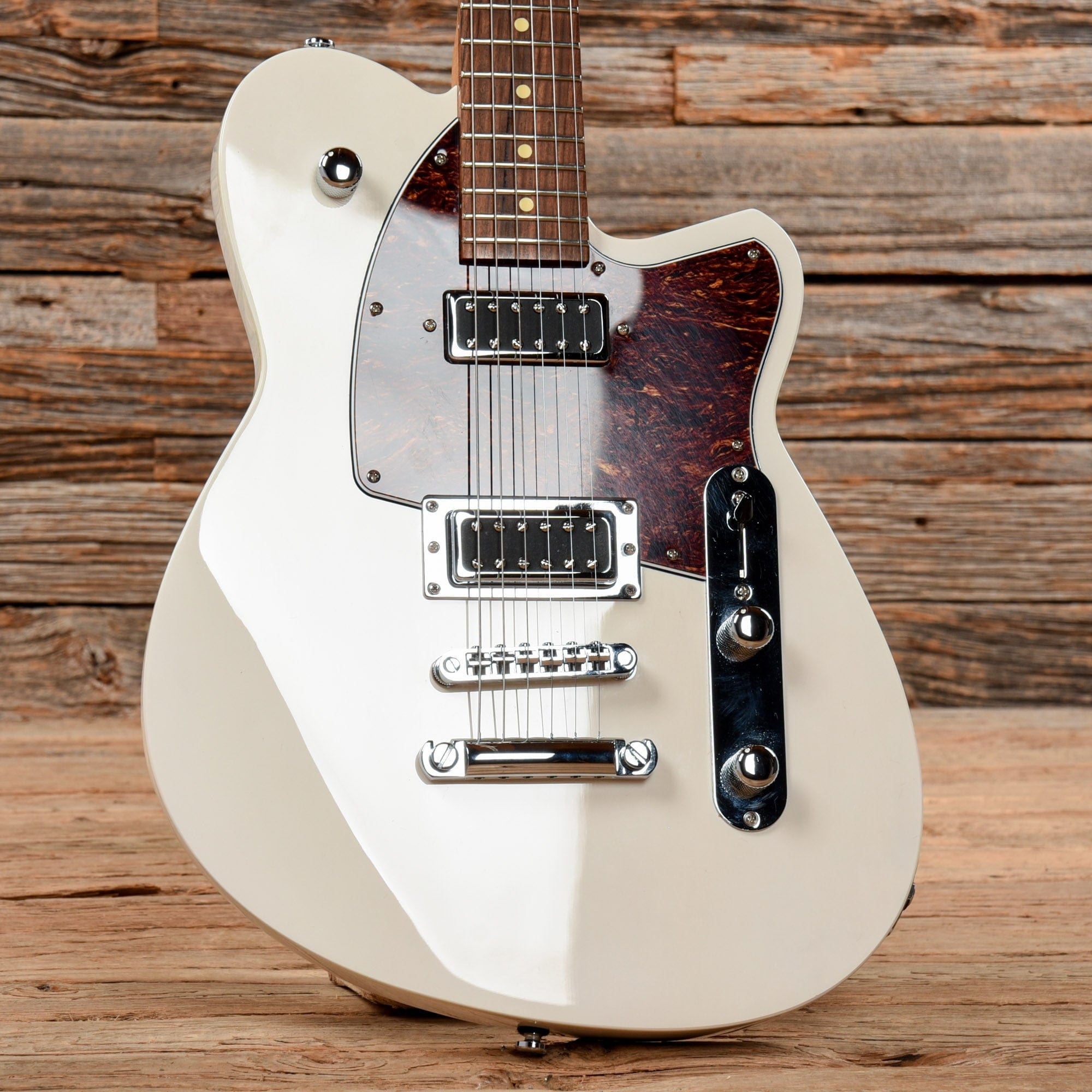 Reverend Flatroc Trans White Electric Guitars / Solid Body