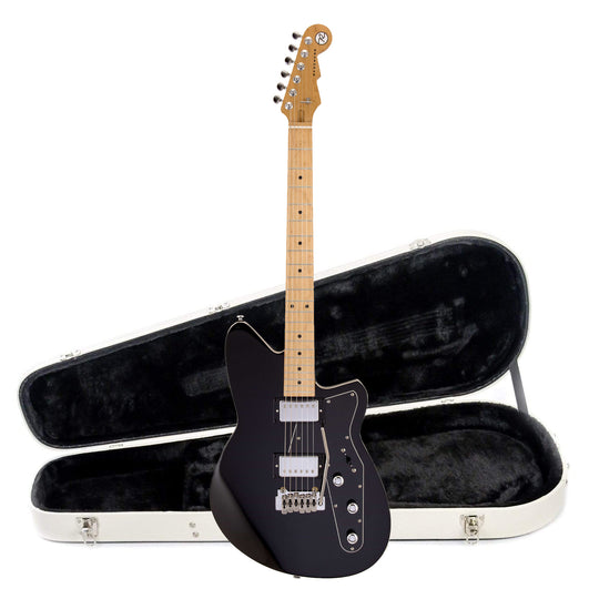 Reverend Jetstream HB Midnight Black Hardshell Case Bundle Electric Guitars / Solid Body