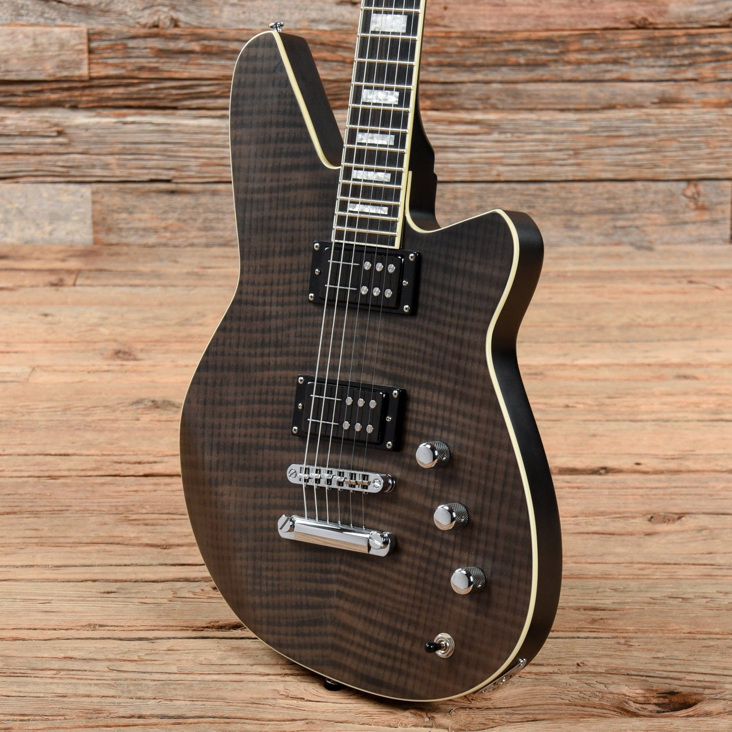 Reverend Kingbolt RA FM Trans Black Electric Guitars / Solid Body