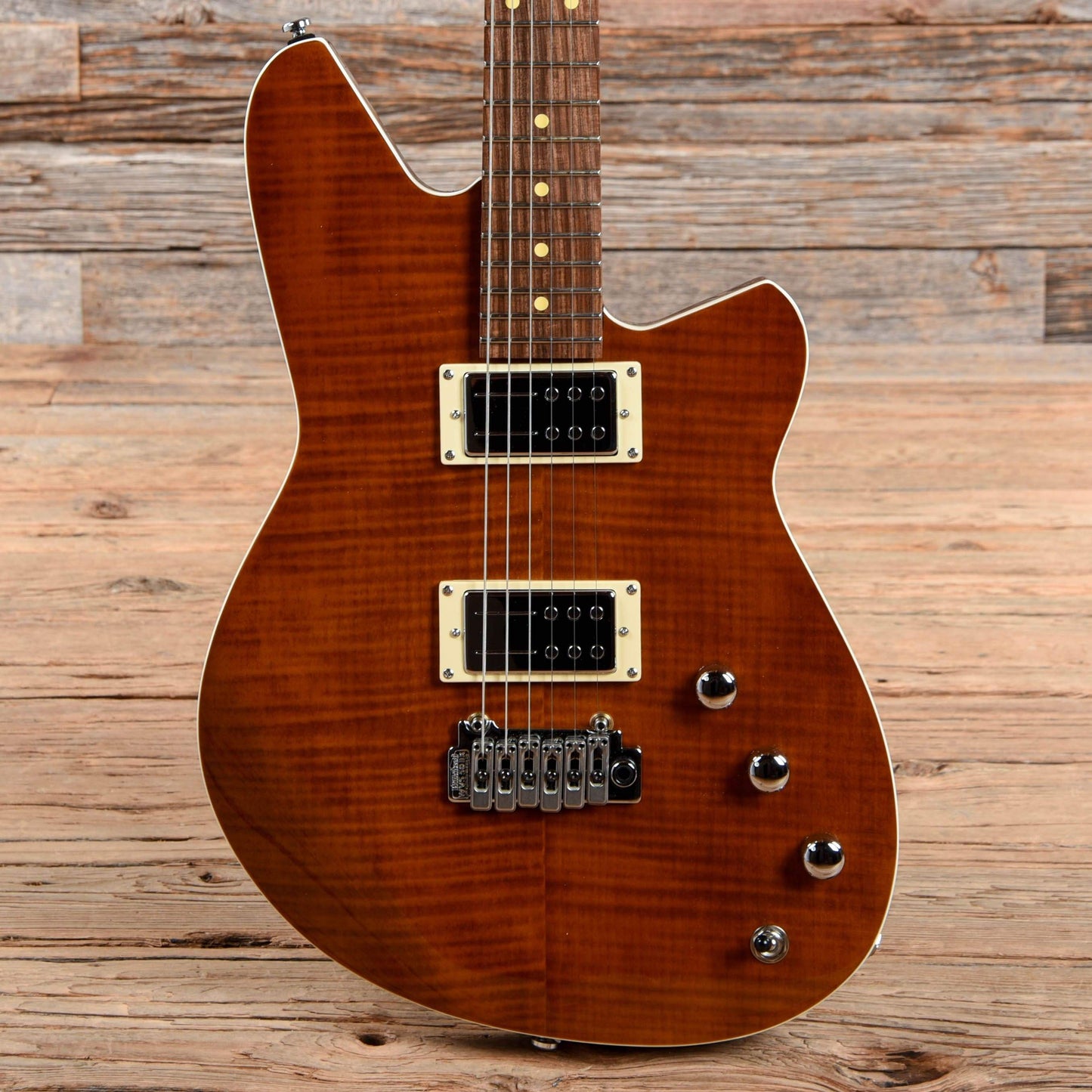 Reverend Kingbolt RA FM with Roasted Maple Neck Transparent Violin Brown 2019 Electric Guitars / Solid Body
