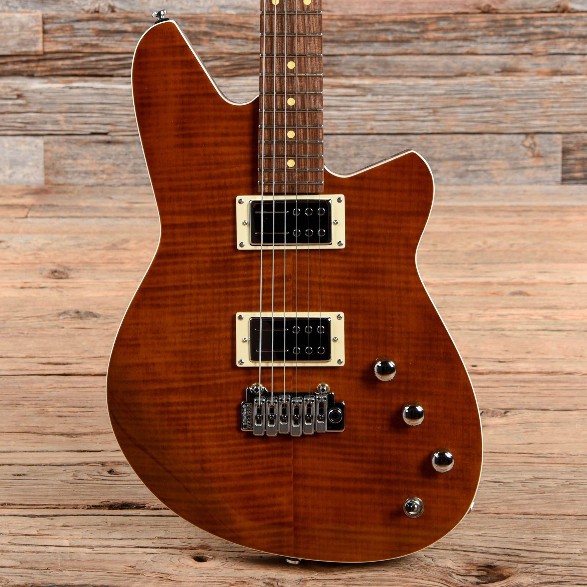 Reverend Kingbolt RA FM with Roasted Maple Neck Transparent Violin Brown 2019 Electric Guitars / Solid Body