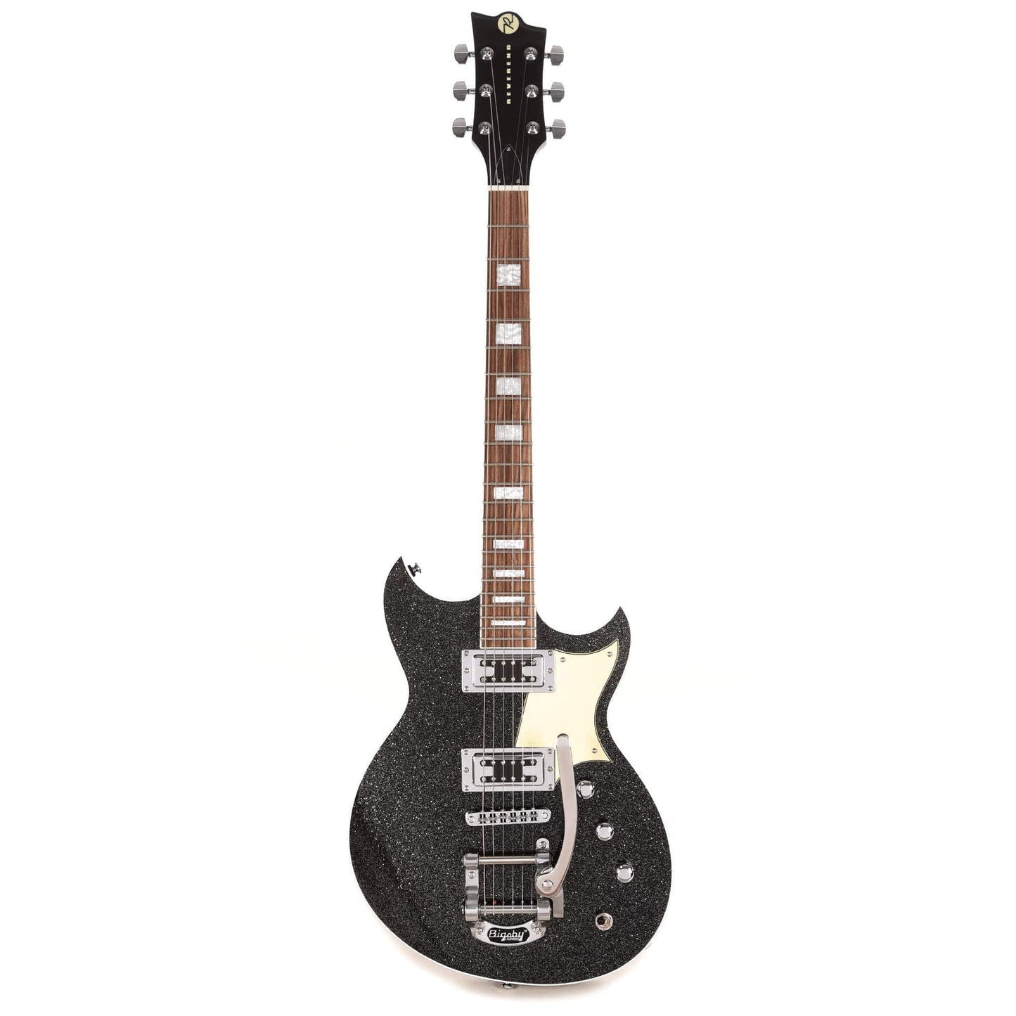 Reverend Limited Edition Sensei RT Bigsby Black Super Sparkle Electric Guitars / Solid Body