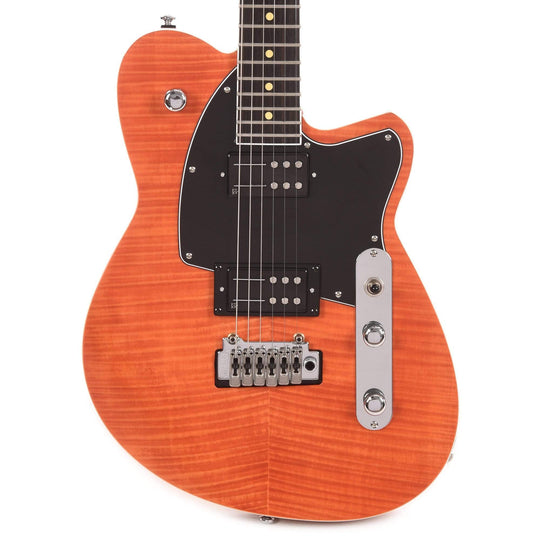 Reverend Reeves Gabrels II Signature Satin Orange Flame Electric Guitars / Solid Body
