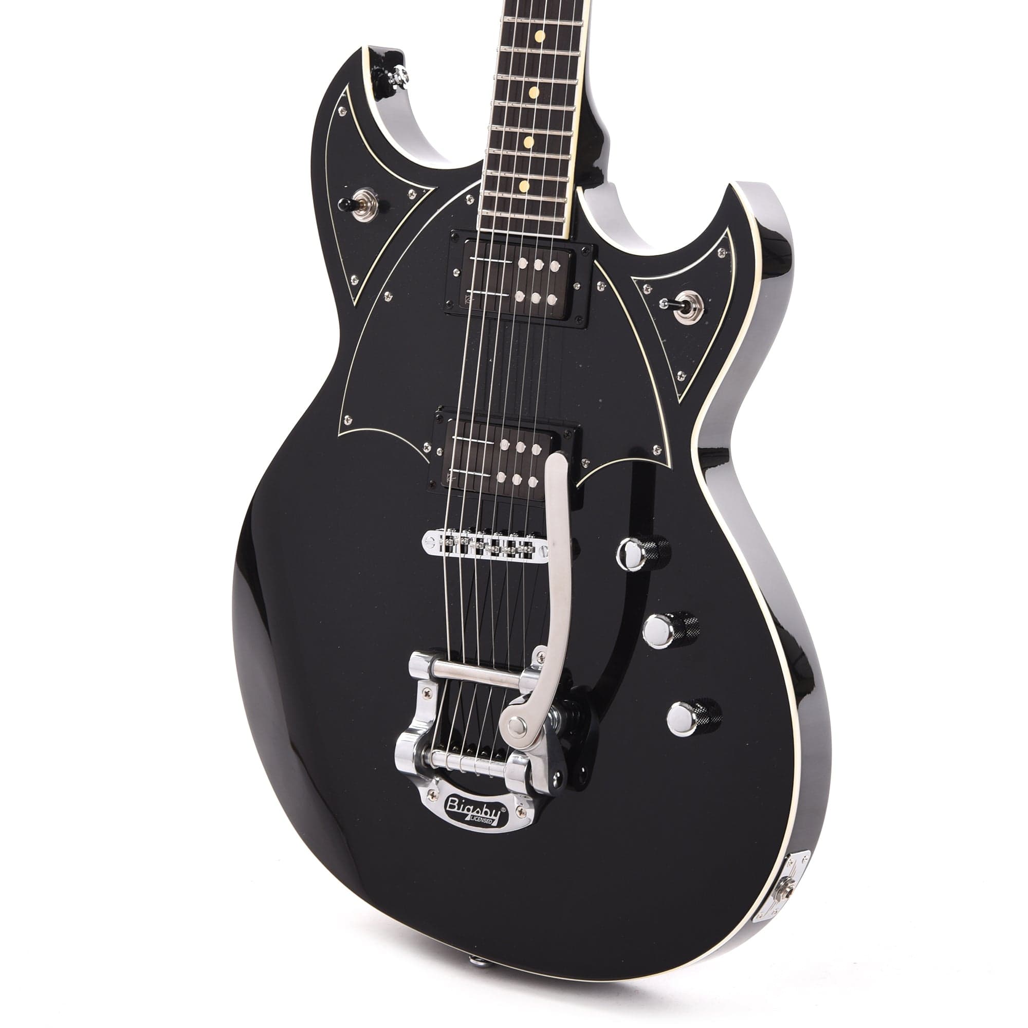 Reverend Reeves Gabrels Spacehawk Metallic Black Electric Guitars / Solid Body