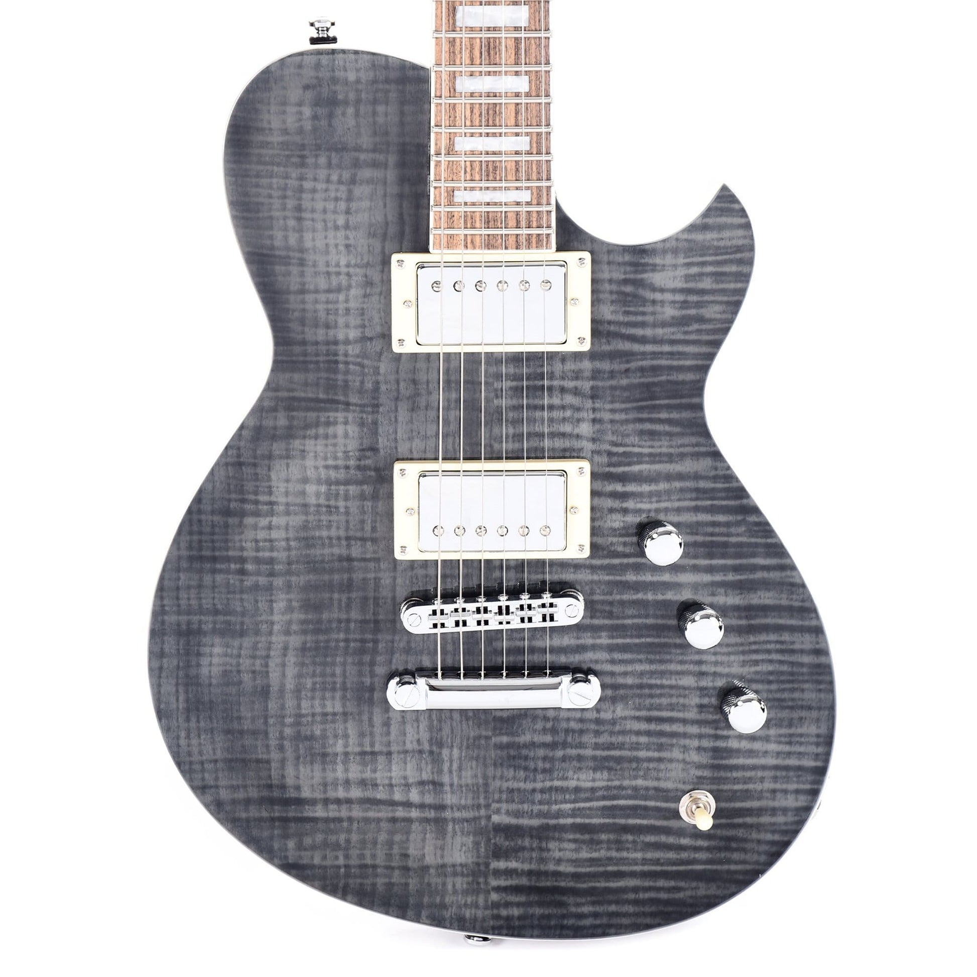 Reverend Roundhouse Trans Black Flame Maple Electric Guitars / Solid Body