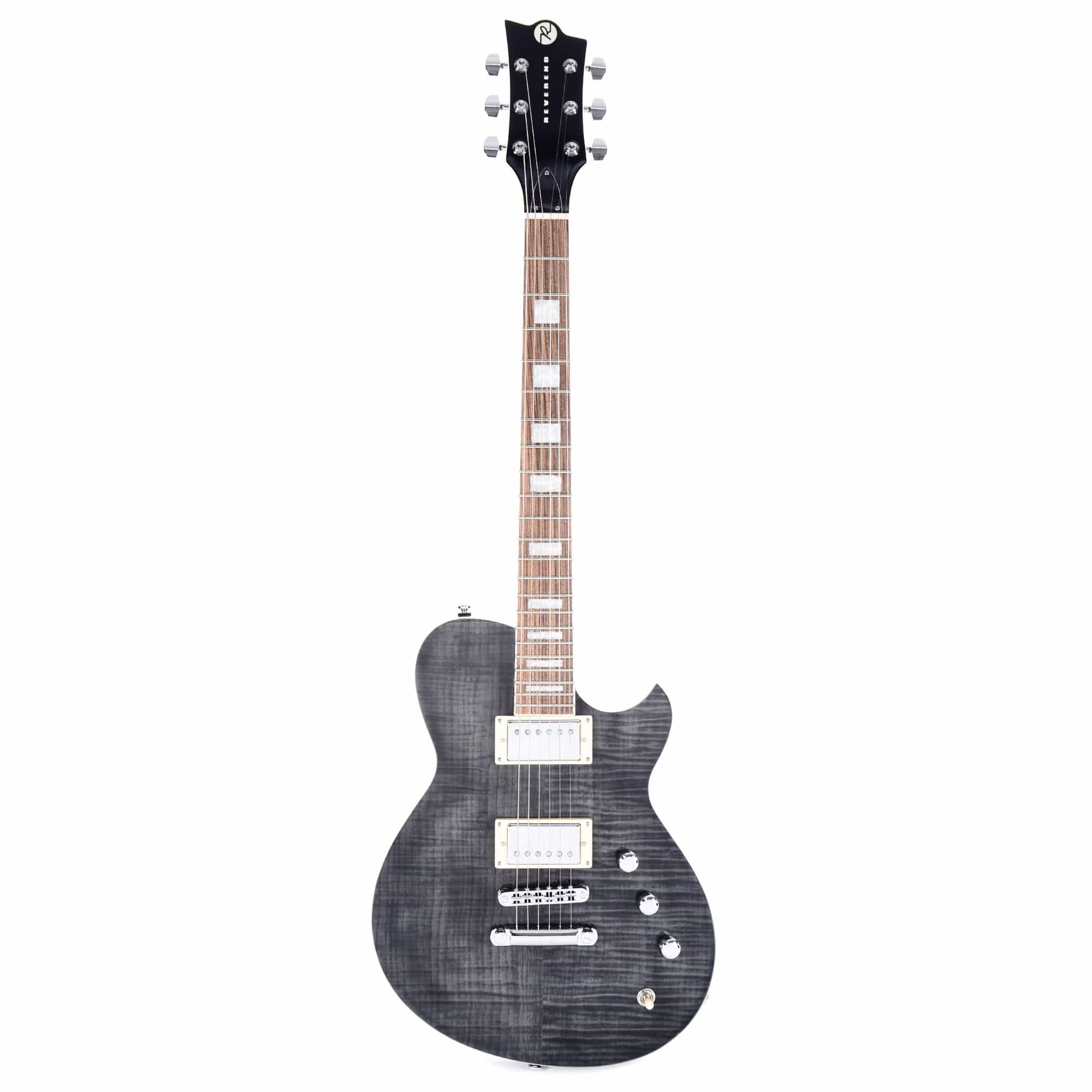 Reverend Roundhouse Trans Black Flame Maple Electric Guitars / Solid Body