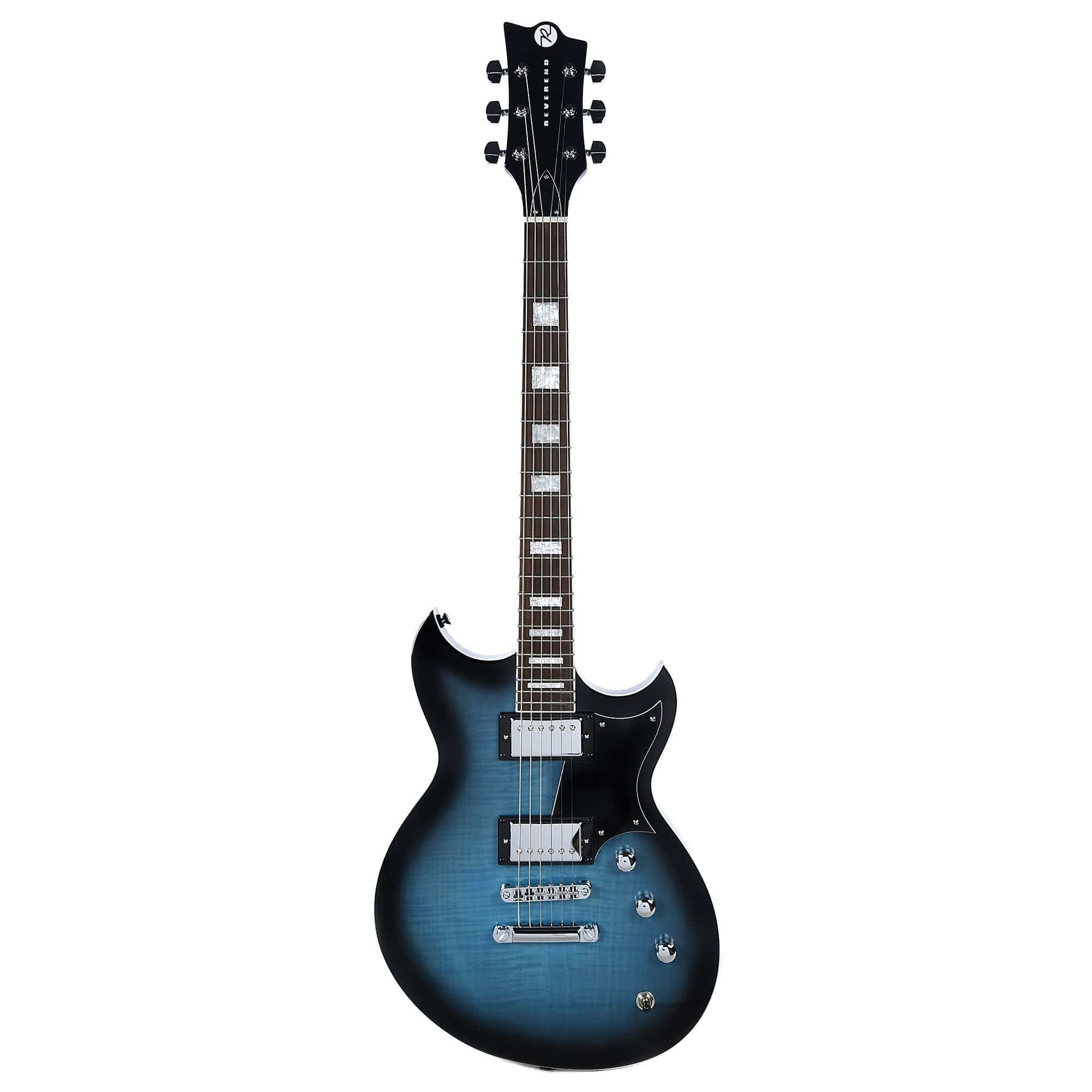 Reverend Sensei HB Sky Blue Burst Flame Maple Electric Guitars / Solid Body
