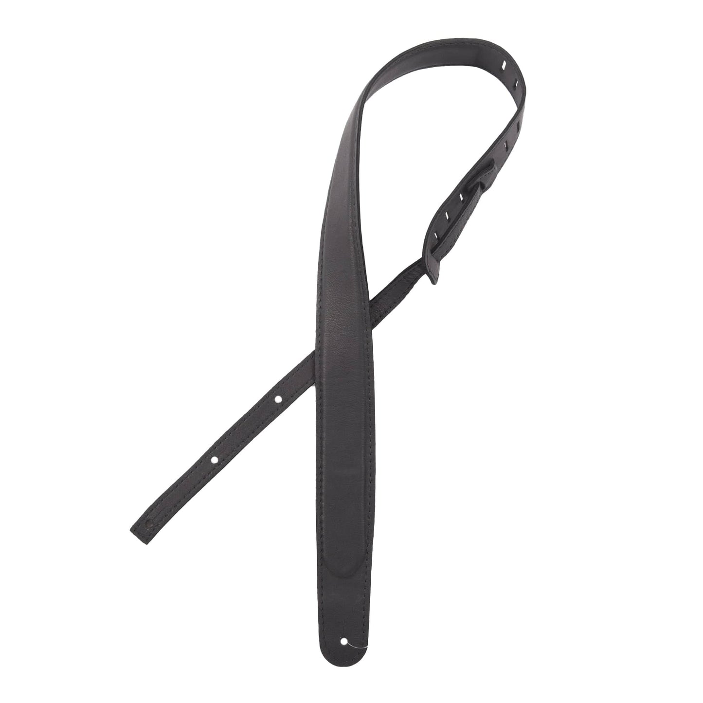 Richter Raw II Pad Nappa Guitar Strap Genuine Leather Padded Black Accessories / Straps