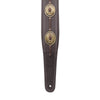 Richter Springbreak I Concho Guitar Strap Genuine Leather Padded Brown / Old Brass Accessories / Straps