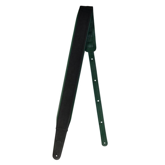Richter Springbreak I Nappa Guitar Strap Genuine Leather Padded Black / Olive Accessories / Straps