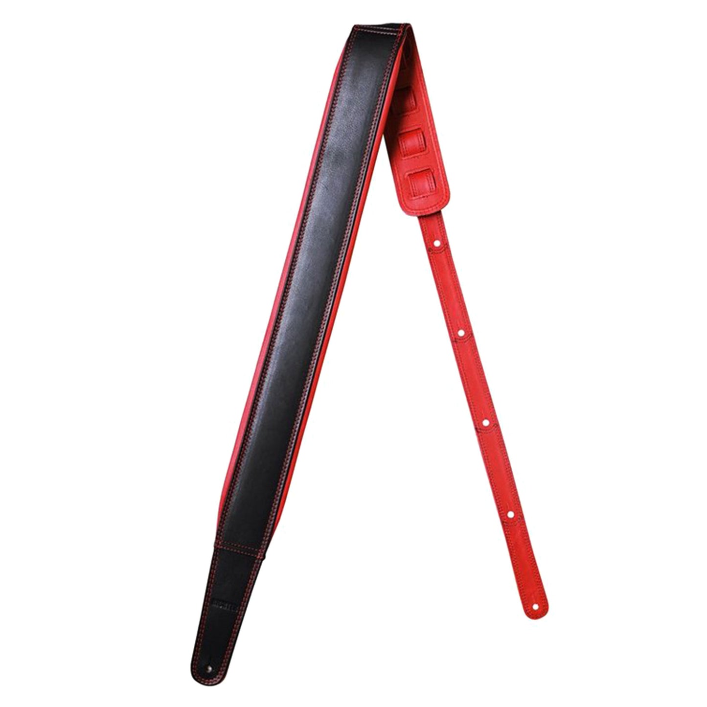 Richter Springbreak I Nappa Guitar Strap Genuine Leather Padded Black / Red Accessories / Straps