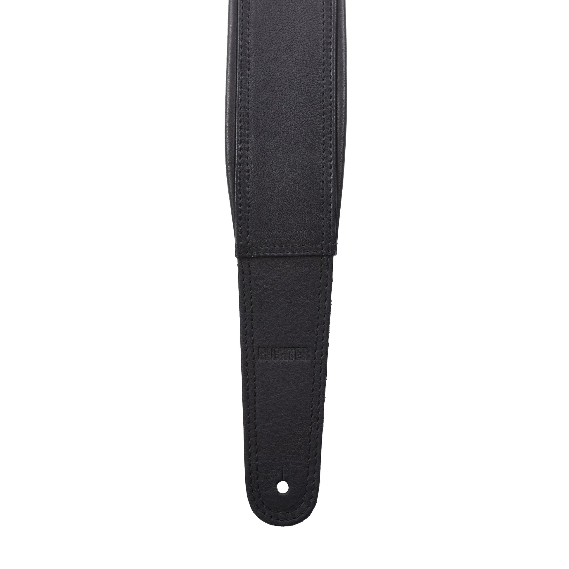 Richter Springbreak I Nappa Guitar Strap Genuine Leather Padded Black Accessories / Straps