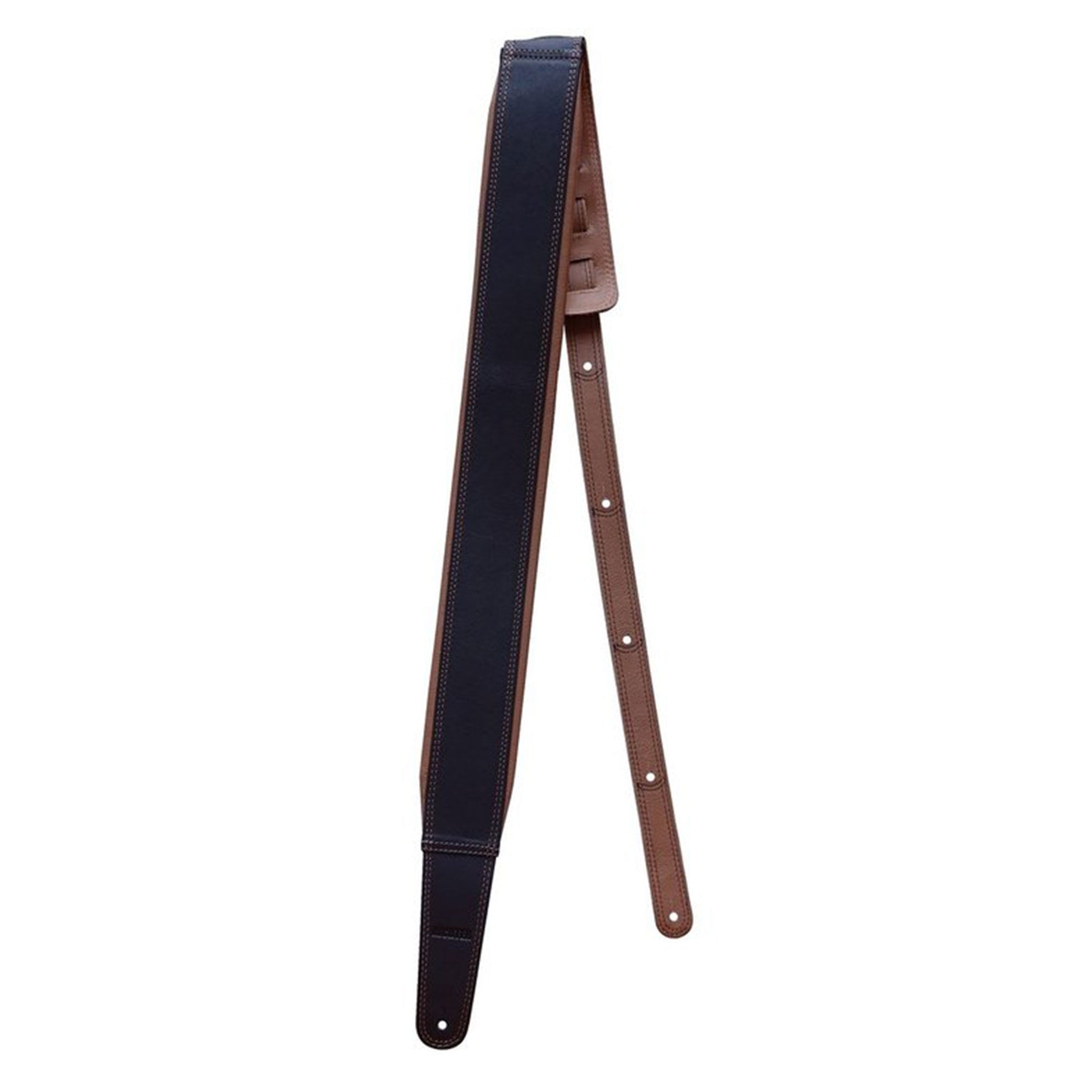 Richter Springbreak I Nappa Guitar Strap Genuine Leather Padded Black / Tan Accessories / Straps