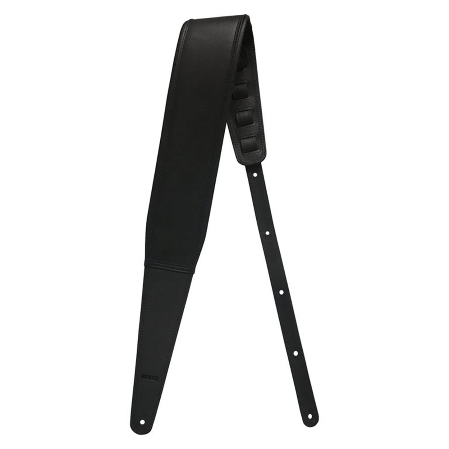 Richter Springbreak III Nappa Guitar Strap Genuine Leather Padded Black Accessories / Straps