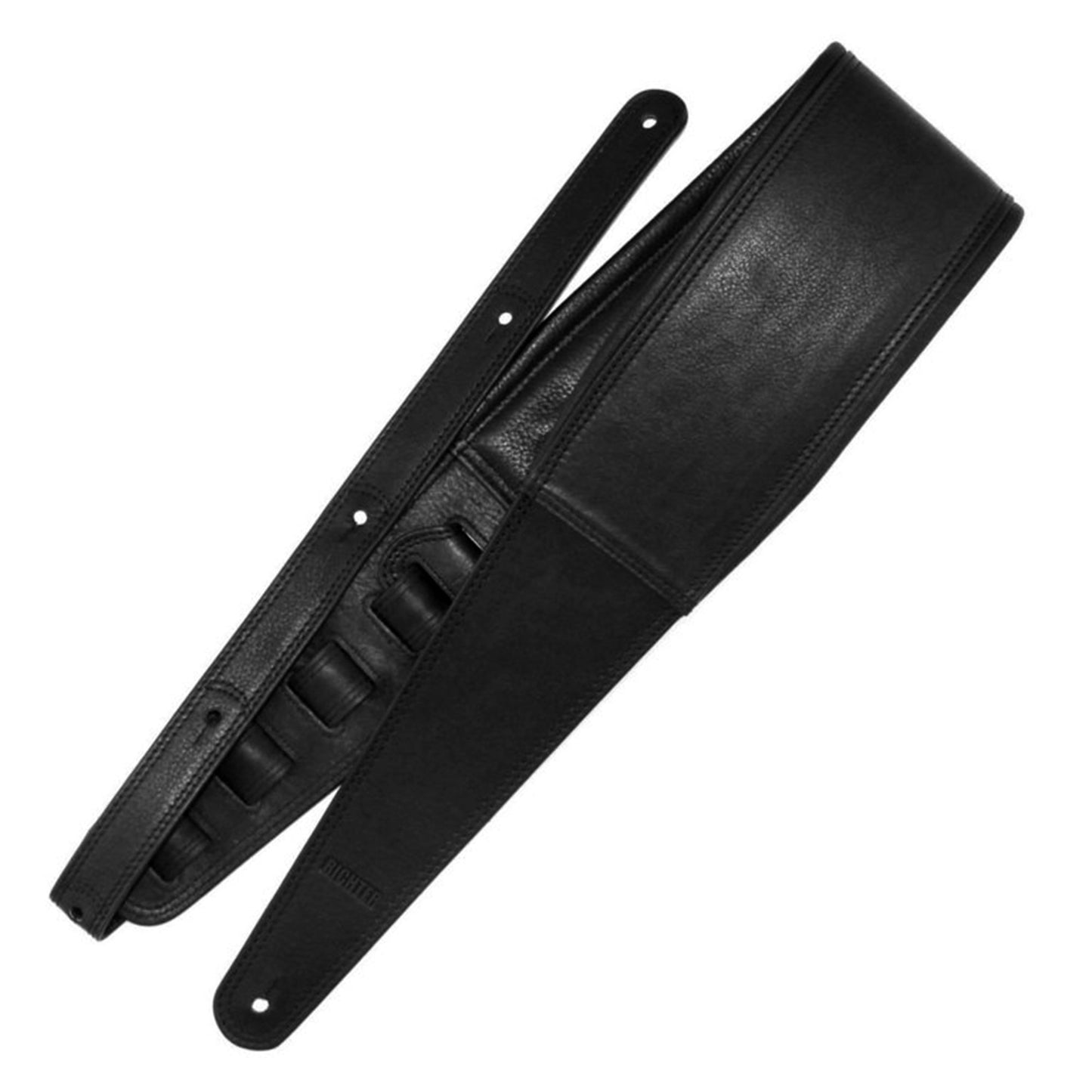 Richter Springbreak III Nappa Guitar Strap Genuine Leather Padded Black Accessories / Straps