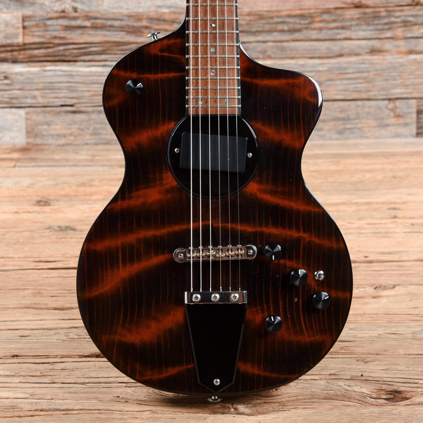 Rick Turner Model 1 Custom Flamed Sequoia Redwood Amber 2018 Electric Guitars / Solid Body