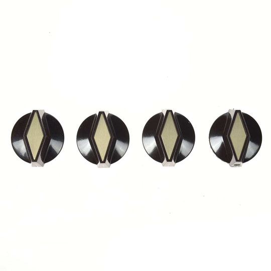 Rickenbacker Parts Knobs Vintage TV Style Brown and Gold (Set of 4) Parts / Knobs