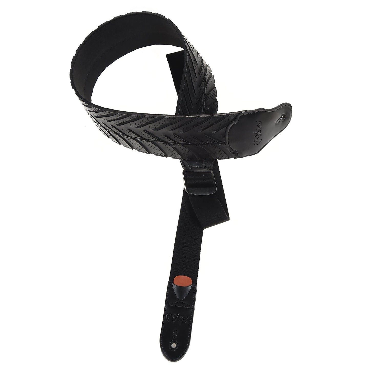 RightOn! Bassman Series Hot Wheels Black Vegan Bass Guitar Strap Accessories / Straps