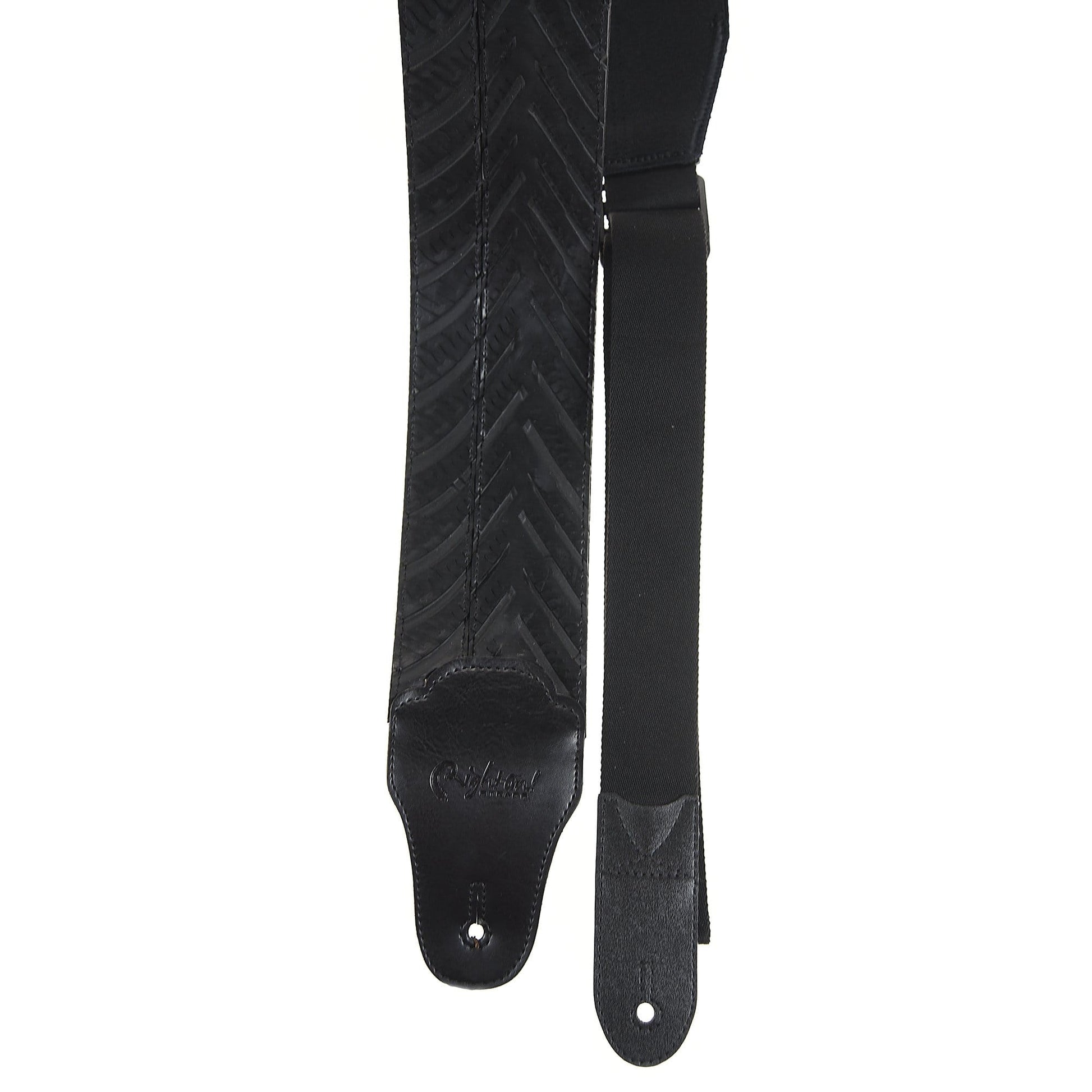 RightOn! Bassman Series Hot Wheels Black Vegan Bass Guitar Strap Accessories / Straps