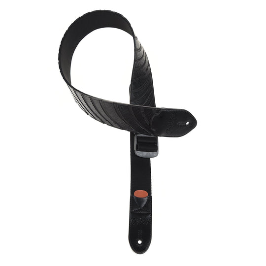 RightOn! Funky Series Hot Wheels Black Vegan Guitar Strap Accessories / Straps