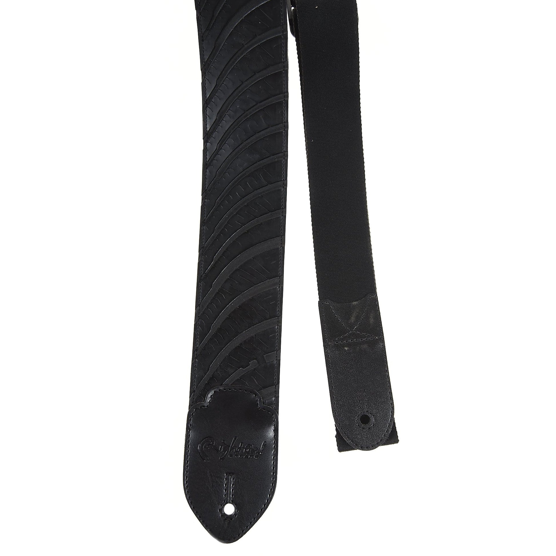 RightOn! Funky Series Hot Wheels Black Vegan Guitar Strap Accessories / Straps