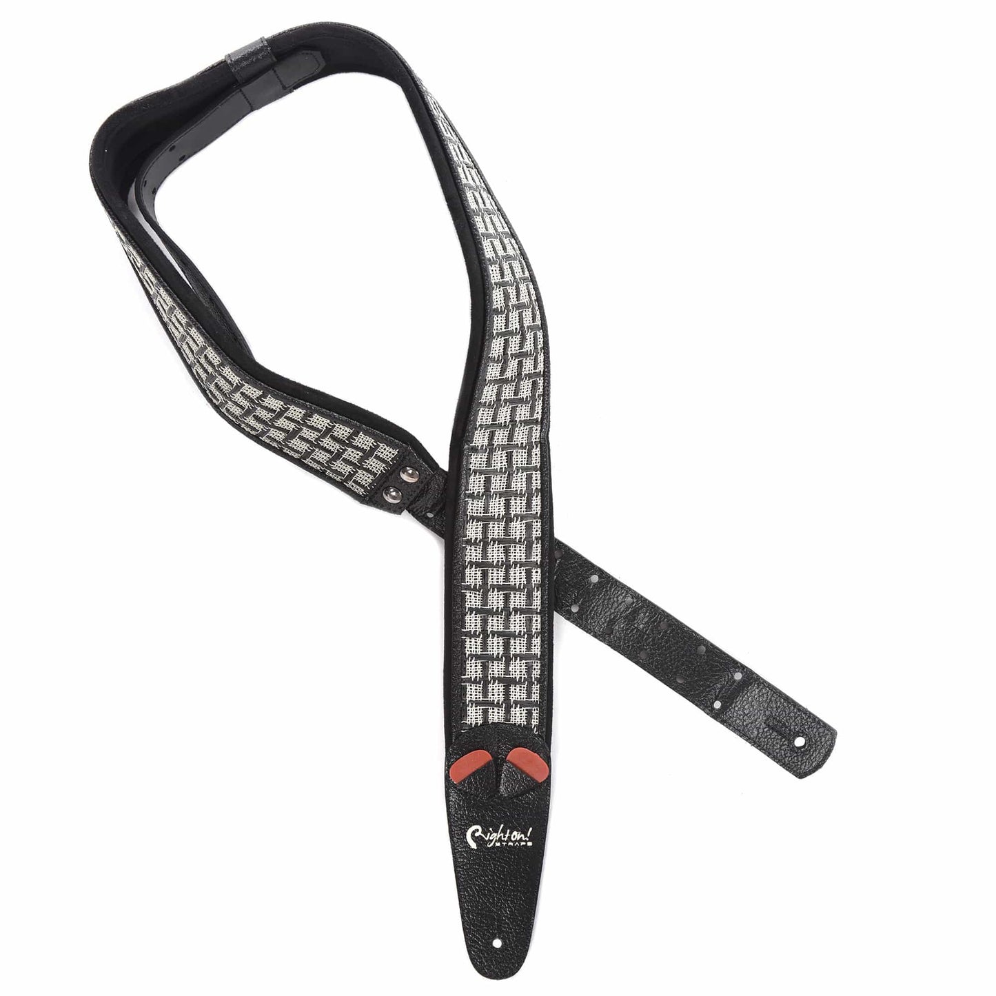 RightOn! Mojo Amp Collection Checkerboard w/Black Tolex Vegan Guitar Strap Accessories / Straps