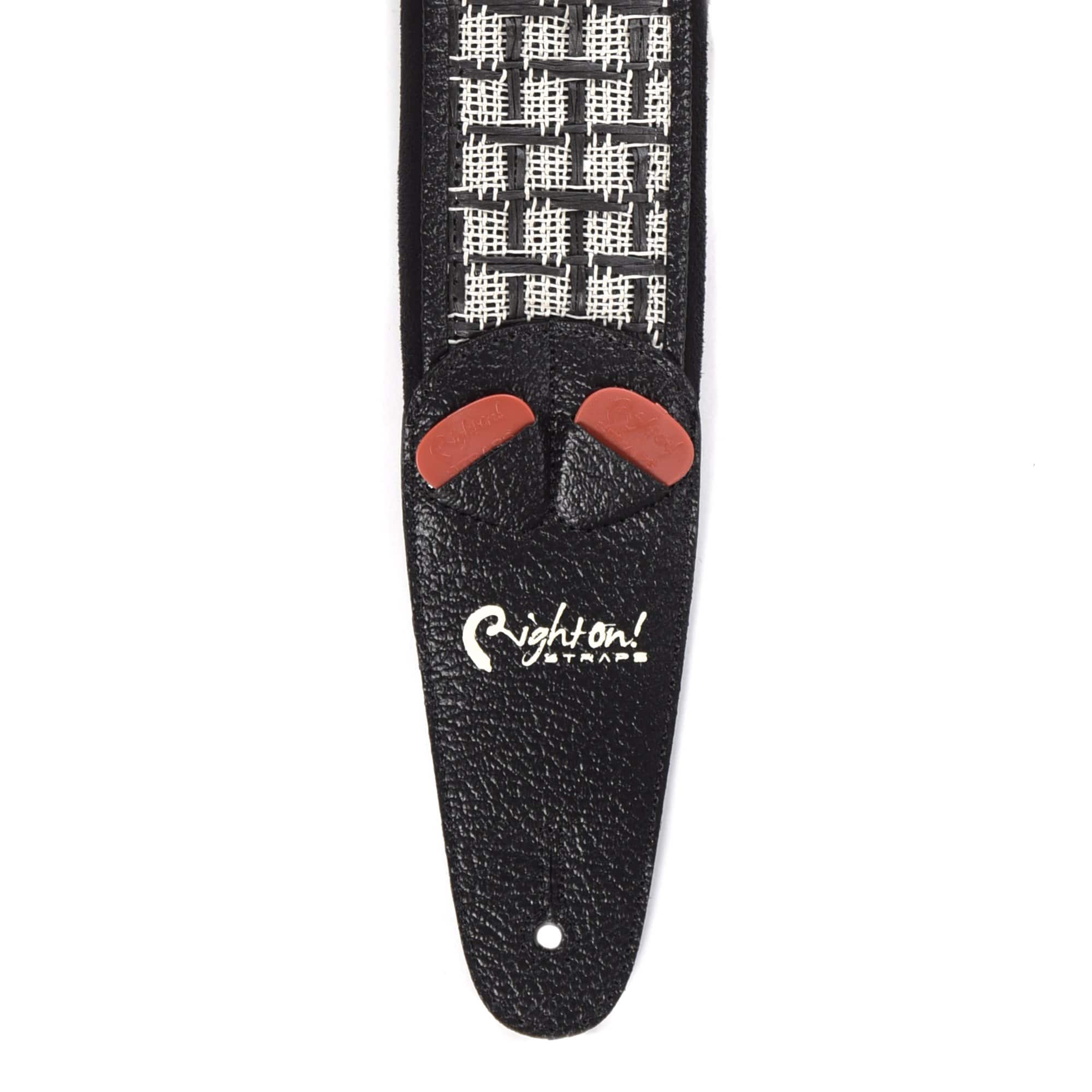 RightOn! Mojo Amp Collection Checkerboard w/Black Tolex Vegan Guitar Strap Accessories / Straps