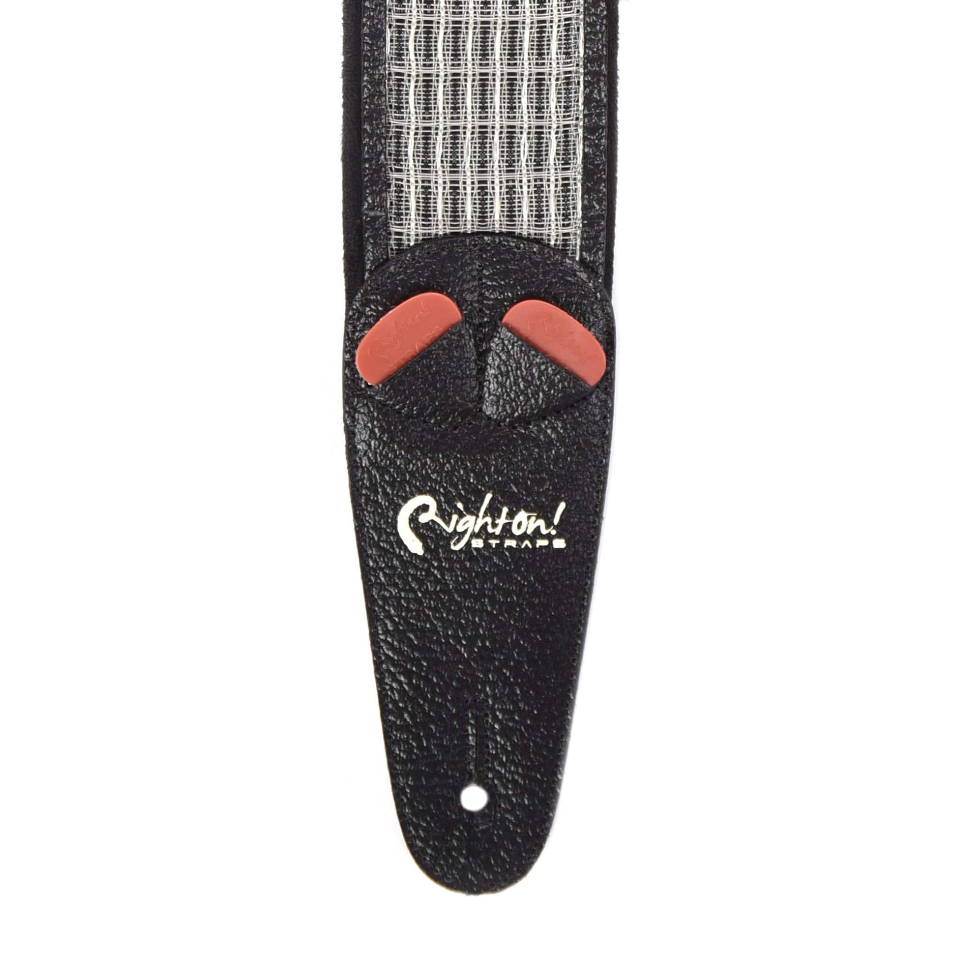 RightOn! Mojo Amp Collection Reverb Silver w/Black Tolex Vegan Guitar Strap Accessories / Straps