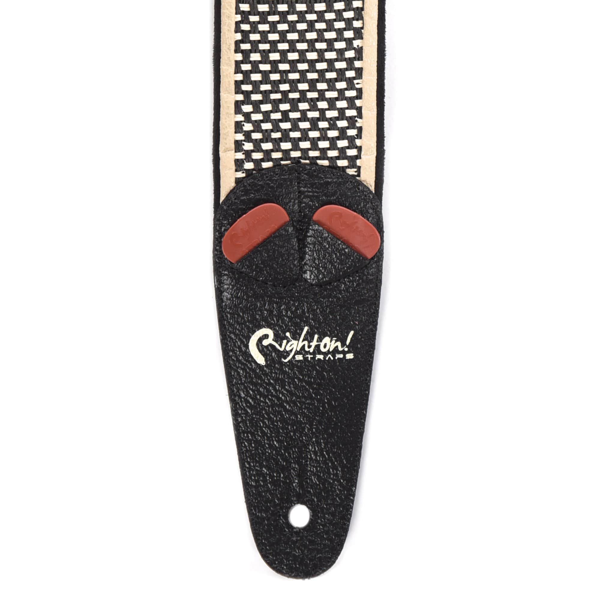RightOn! Mojo Amp Collection Salt & Pepper w/Black Tolex Vegan Guitar Strap Accessories / Straps