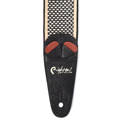 RightOn! Mojo Amp Collection Salt & Pepper w/Black Tolex Vegan Guitar Strap Accessories / Straps