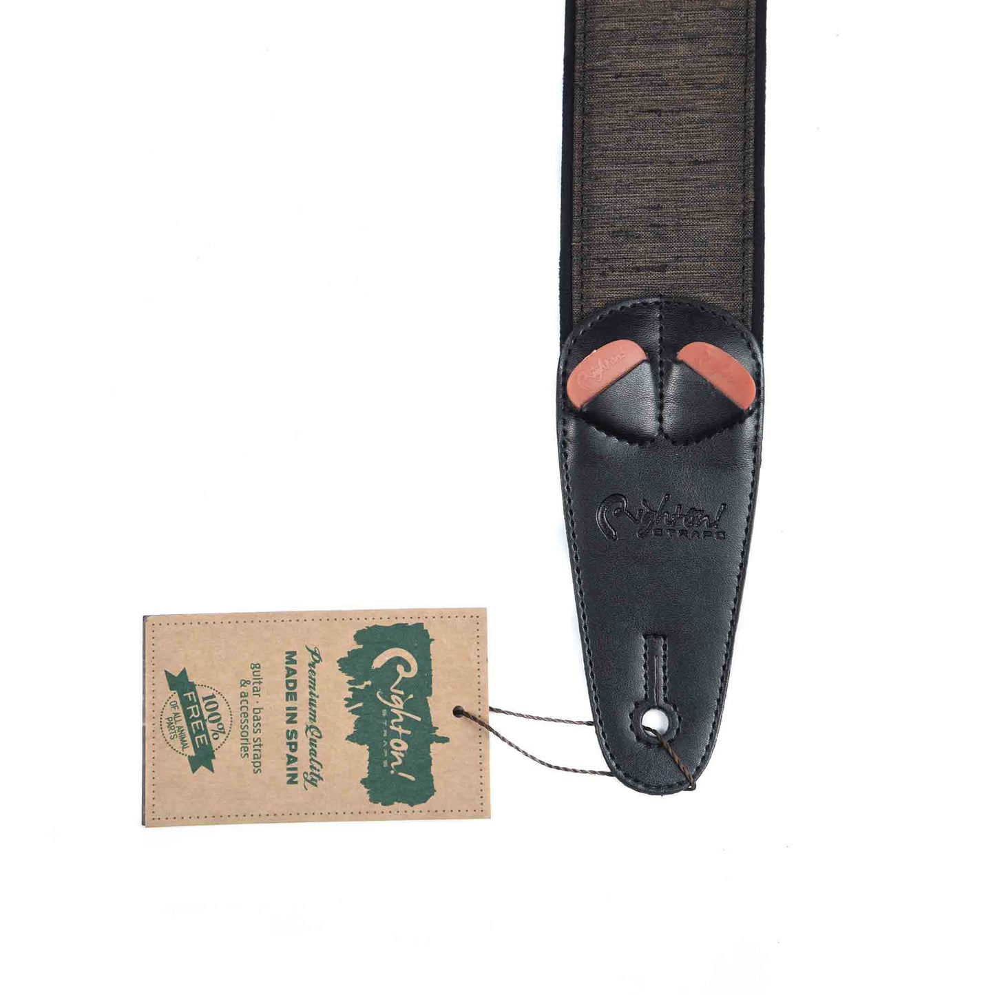 RightOn! Mojo Boxeo Brown Vegan Guitar Strap Accessories / Straps